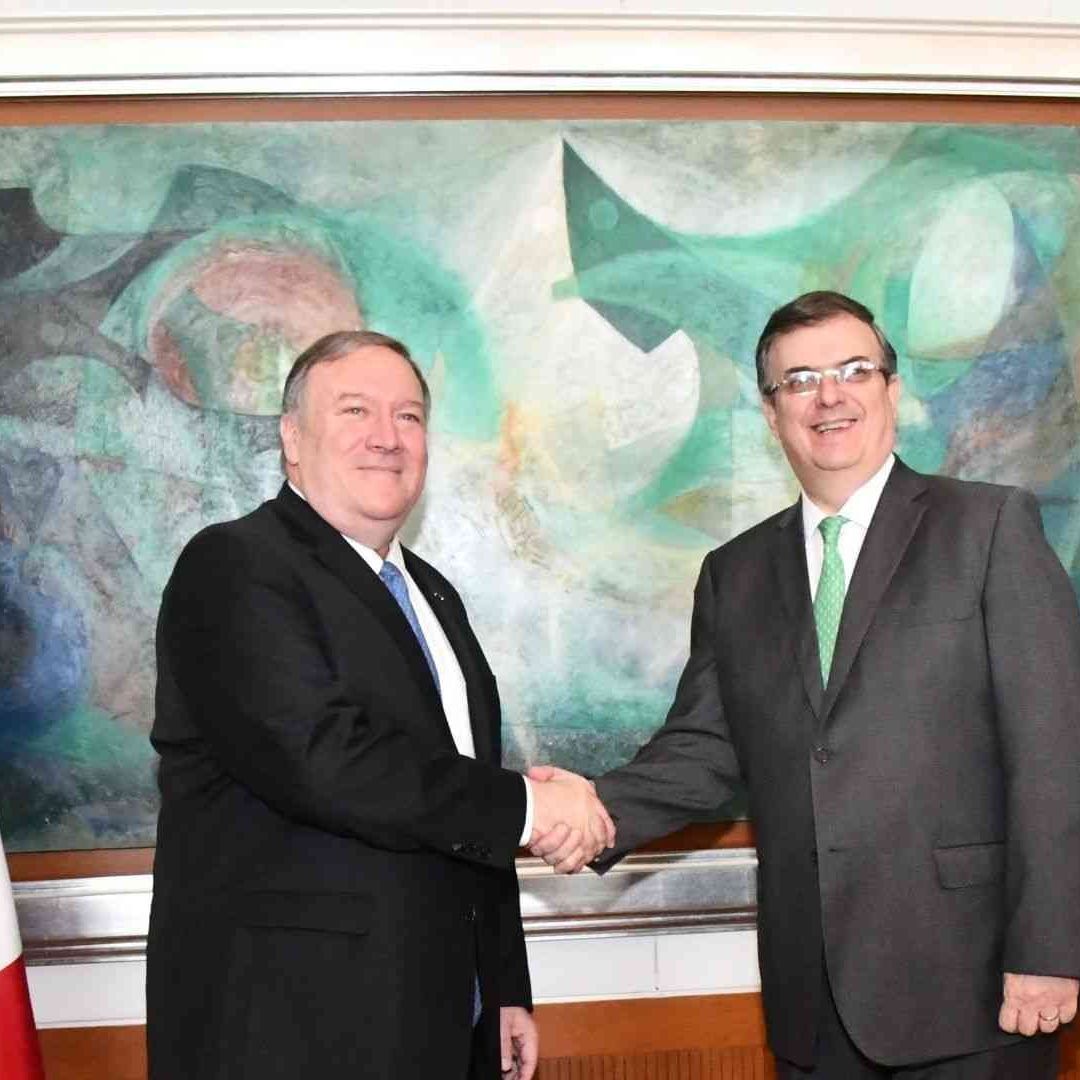 Mike Pompeo y Marcelo Ebrard