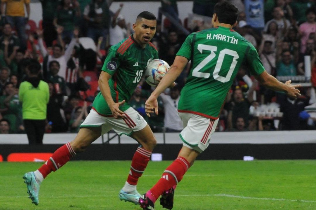 Jugadores de la Selección Mexicana el pasado 26 de marzo durante el partido México-Jamaica
