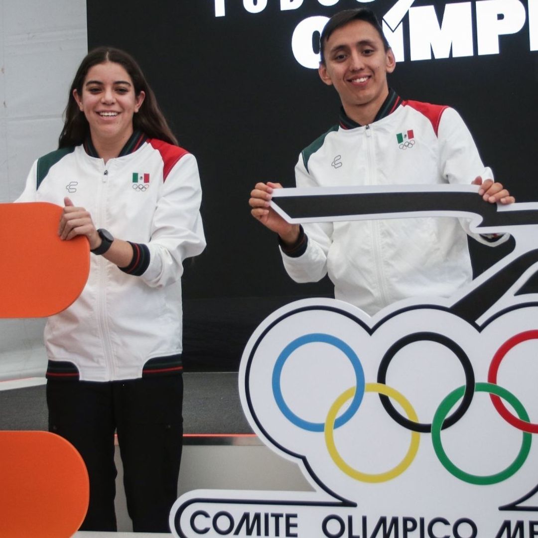 Orozco y Hernández se dijeron orgullosos de portar el lábaro patrio en los próximos Juegos Olímpicos de París. Foto Cuastoscuro