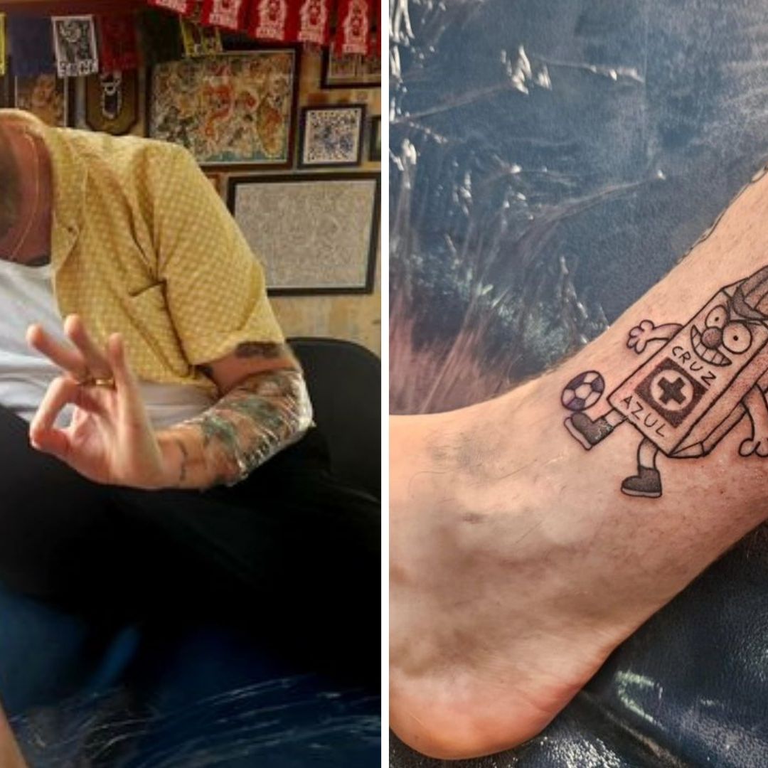 Adam Devonshire se hace tatuaje de Cruz Azul