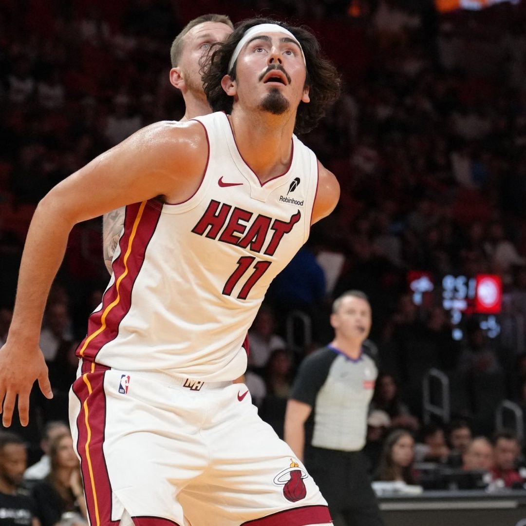 Jaime Jáquez Jr. jugó este miércoles ante los Atlanta Hawks por espacio de 14 minutos donde anotí 6 puntos y capturí 4 rebotes. Foto AFP