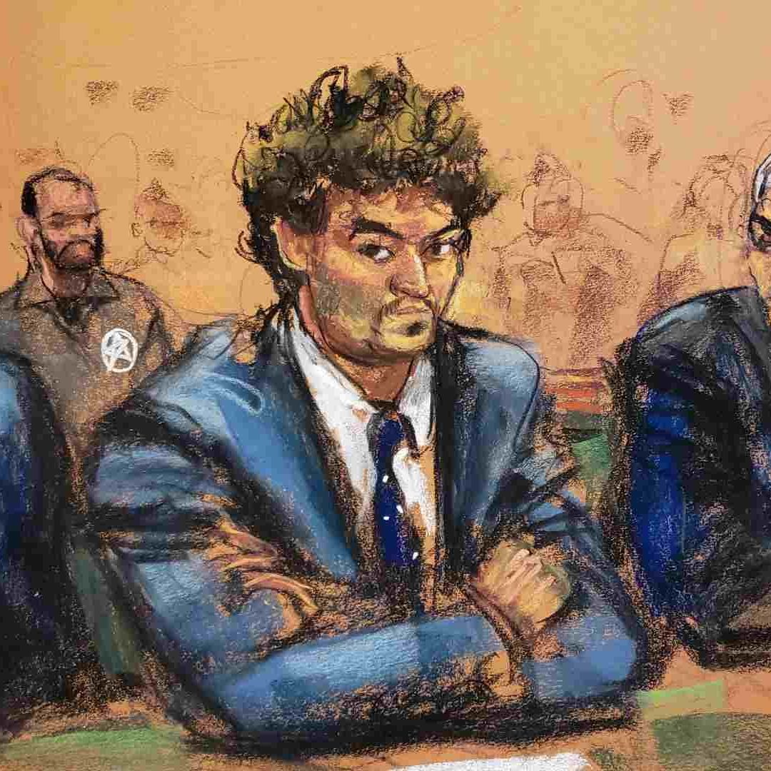 Sam Bankman-Fried, fundador de criptomonedas FTX, durante juicio