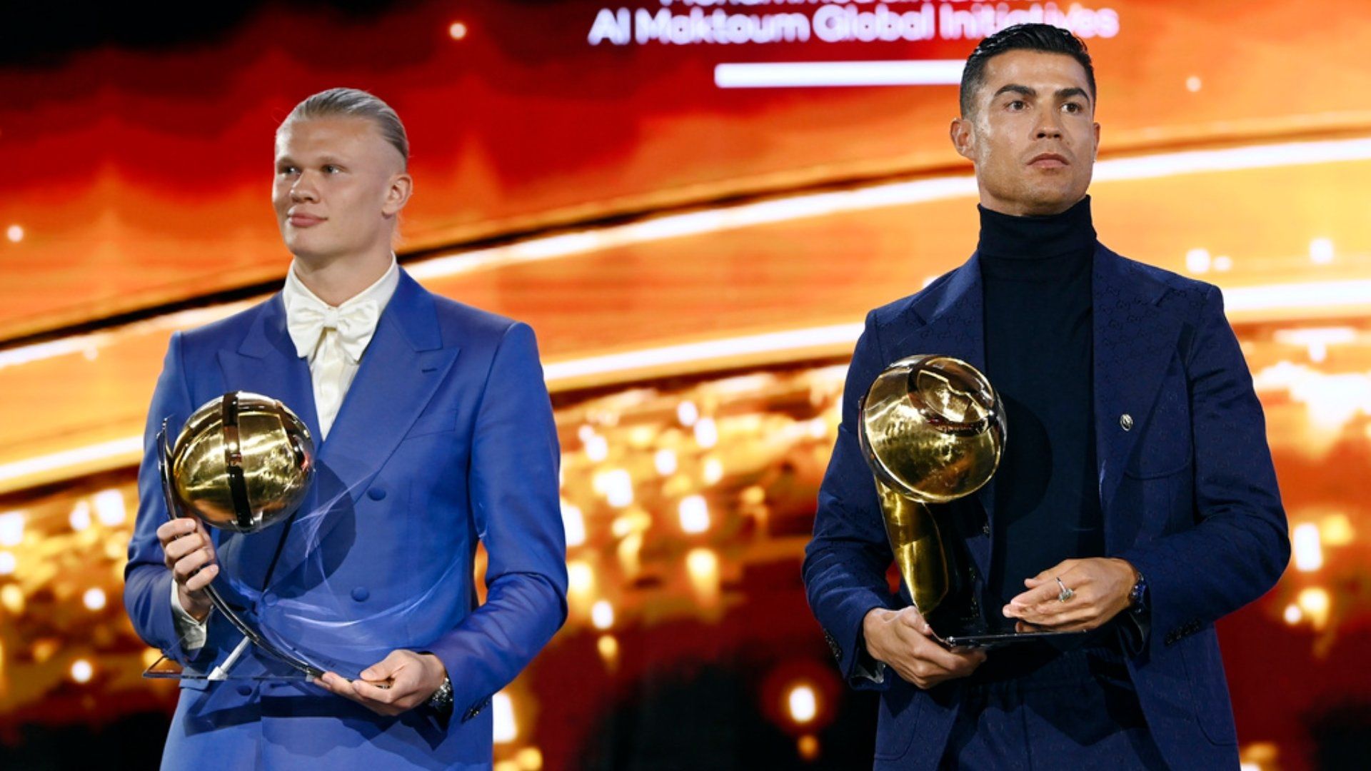 Haaland se impuso en la votación a Cristiano Ronaldo. Foto: AP