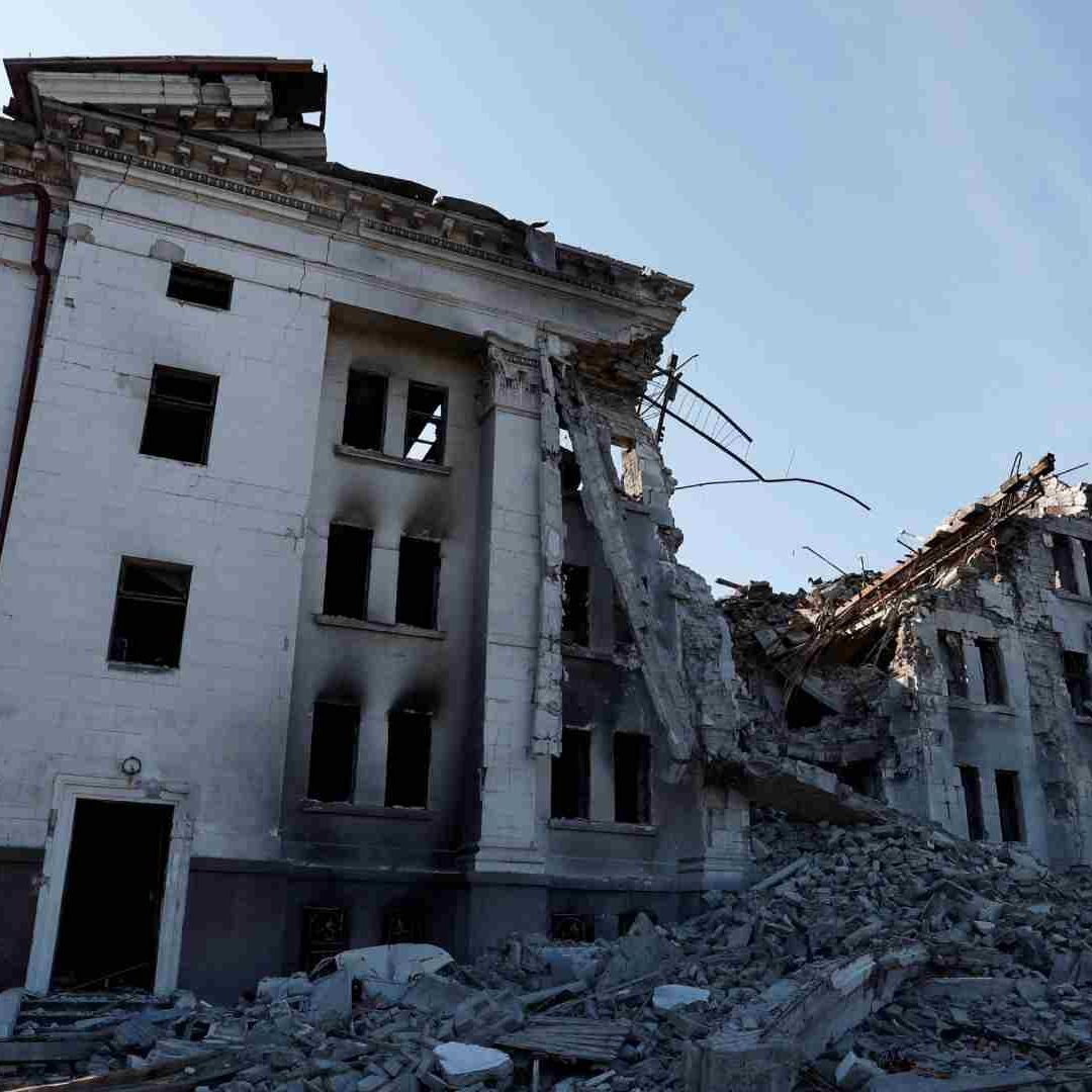 Edificios destruidos en Ucrania por los bombardeos rusos