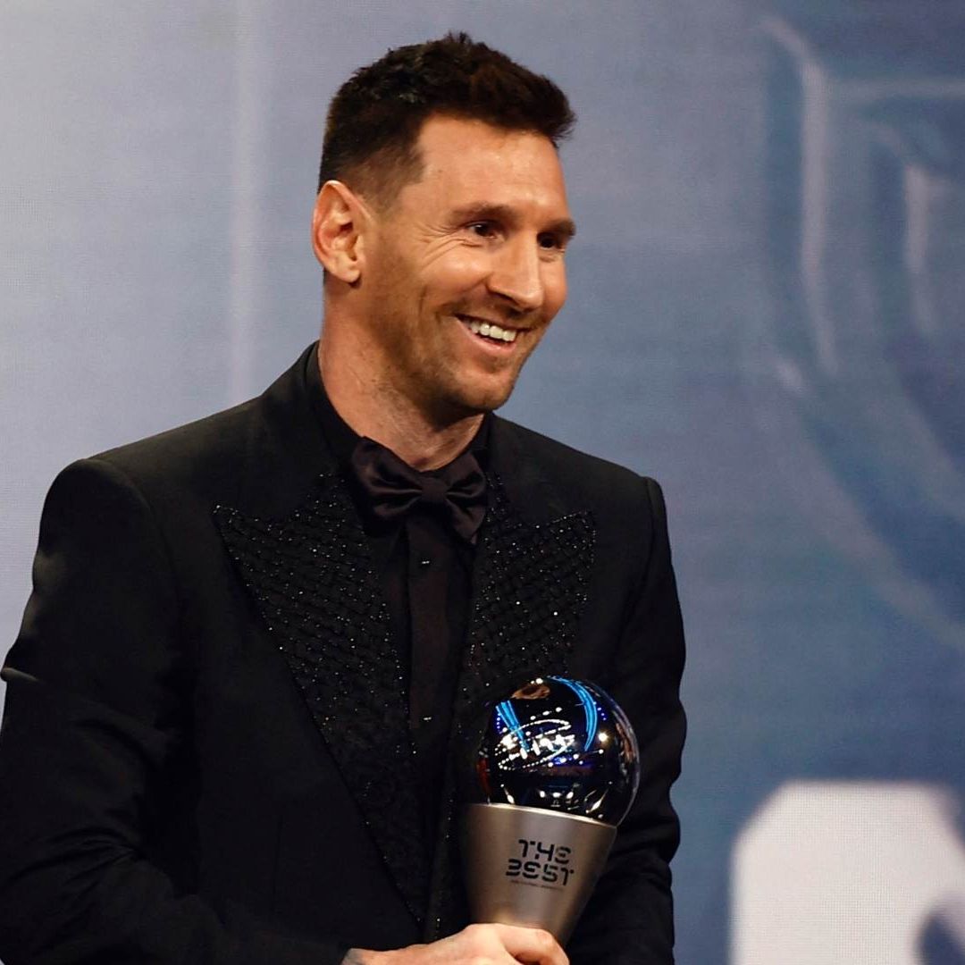 Messsi durante la entrega del premio FIFA The Best