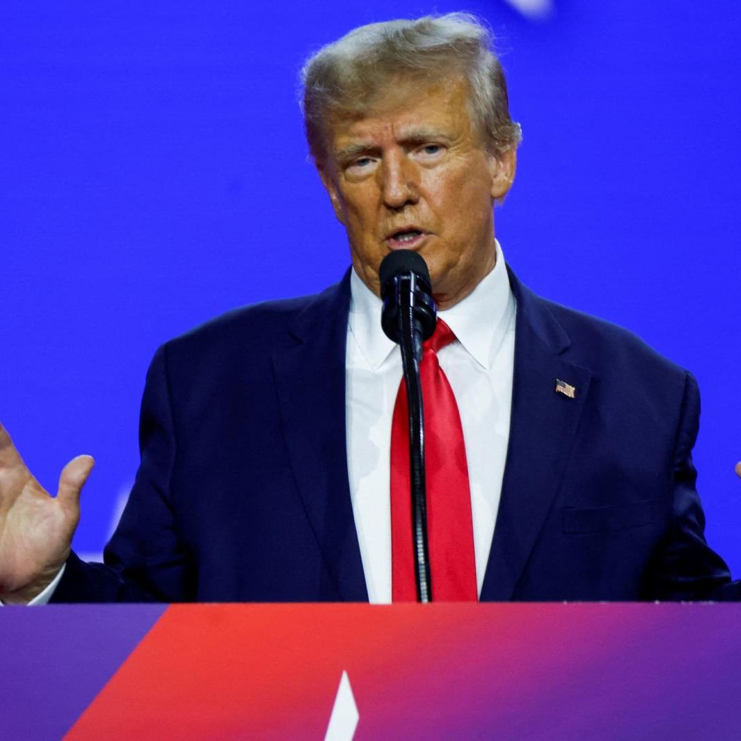 Trump no logró llenar el auditorio de la CPAC, que este año ha estado bastante deslucida