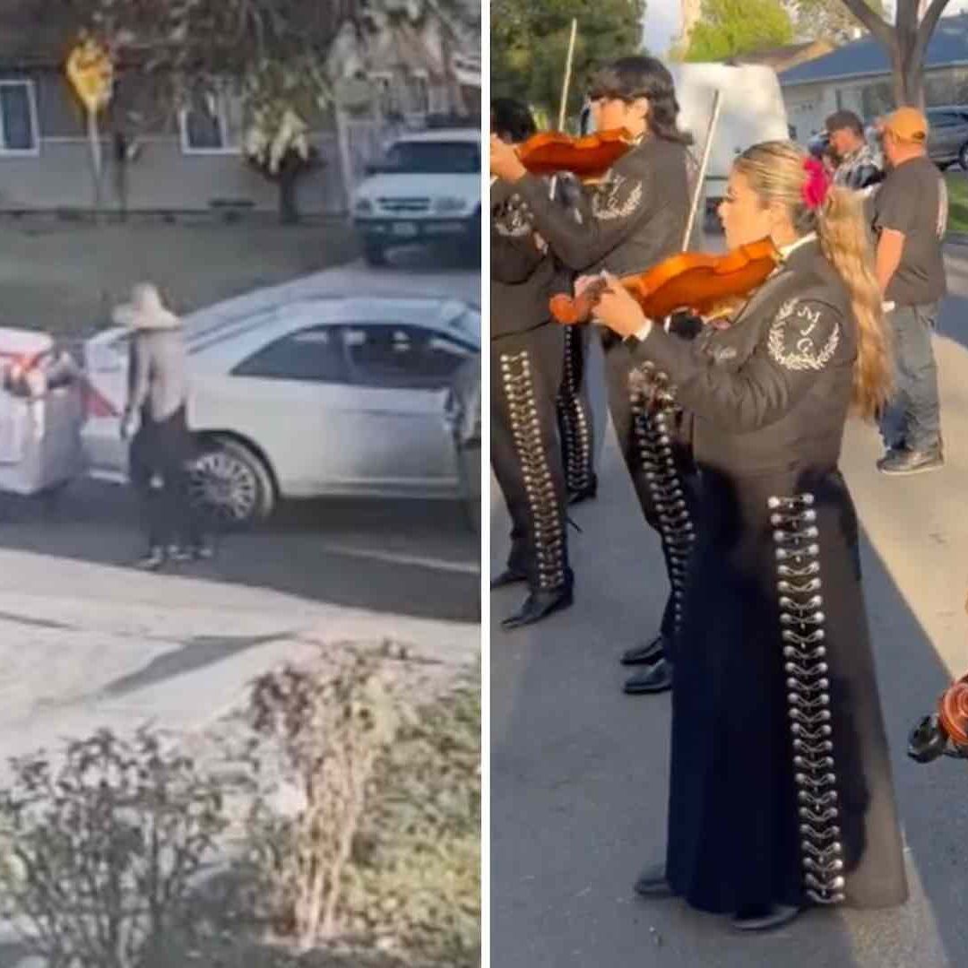 Activistas llevan mariachi a atacante racista en California