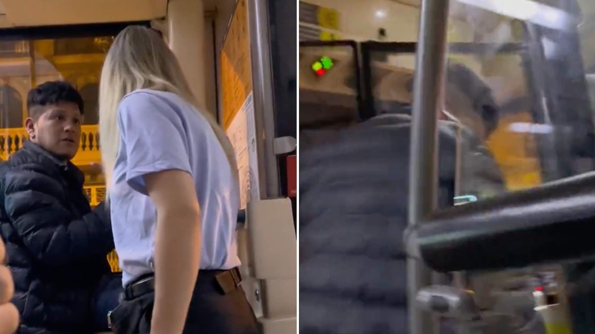 Conductora de autobús baja a acosador