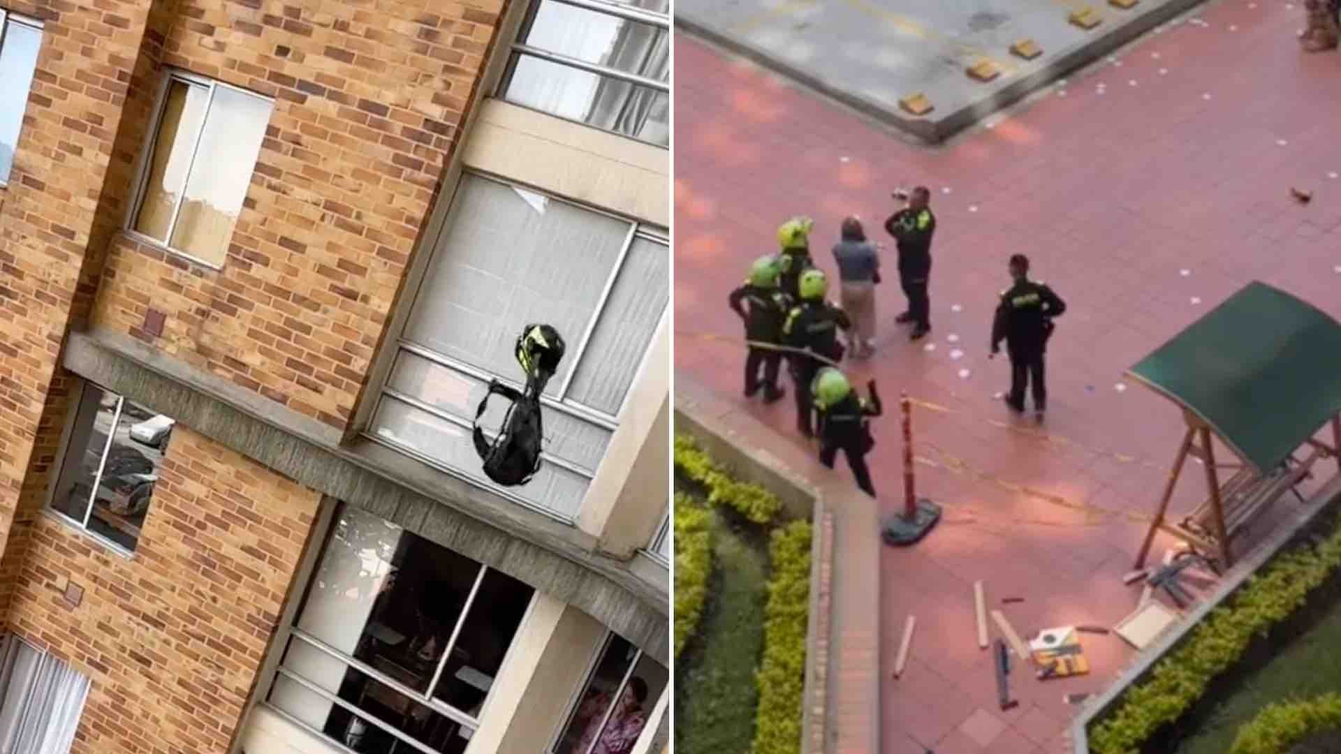 Mujer arrojó las pertenencias de su marido infiel por la ventana