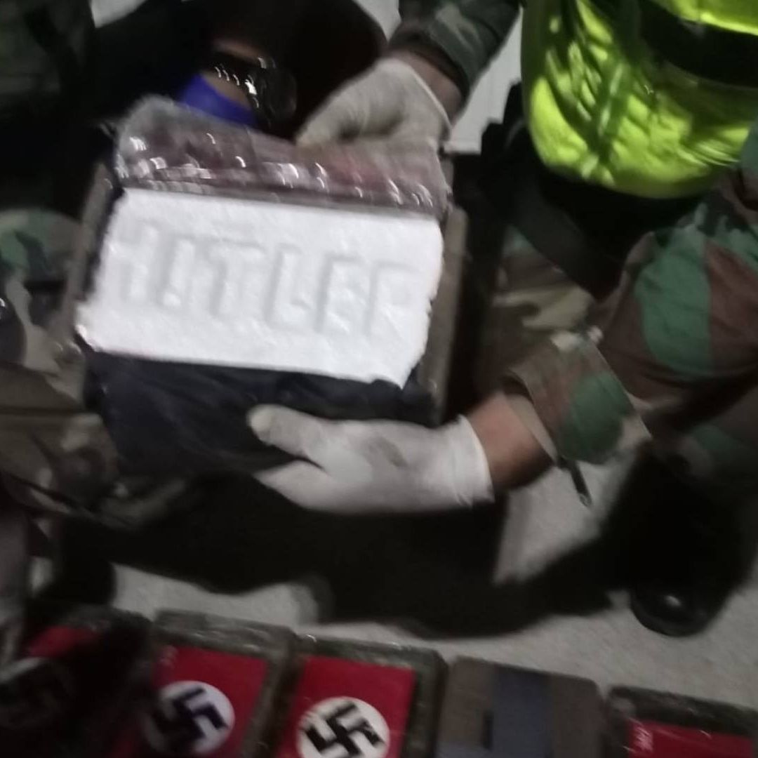 Cocaína asegurada en Perú.