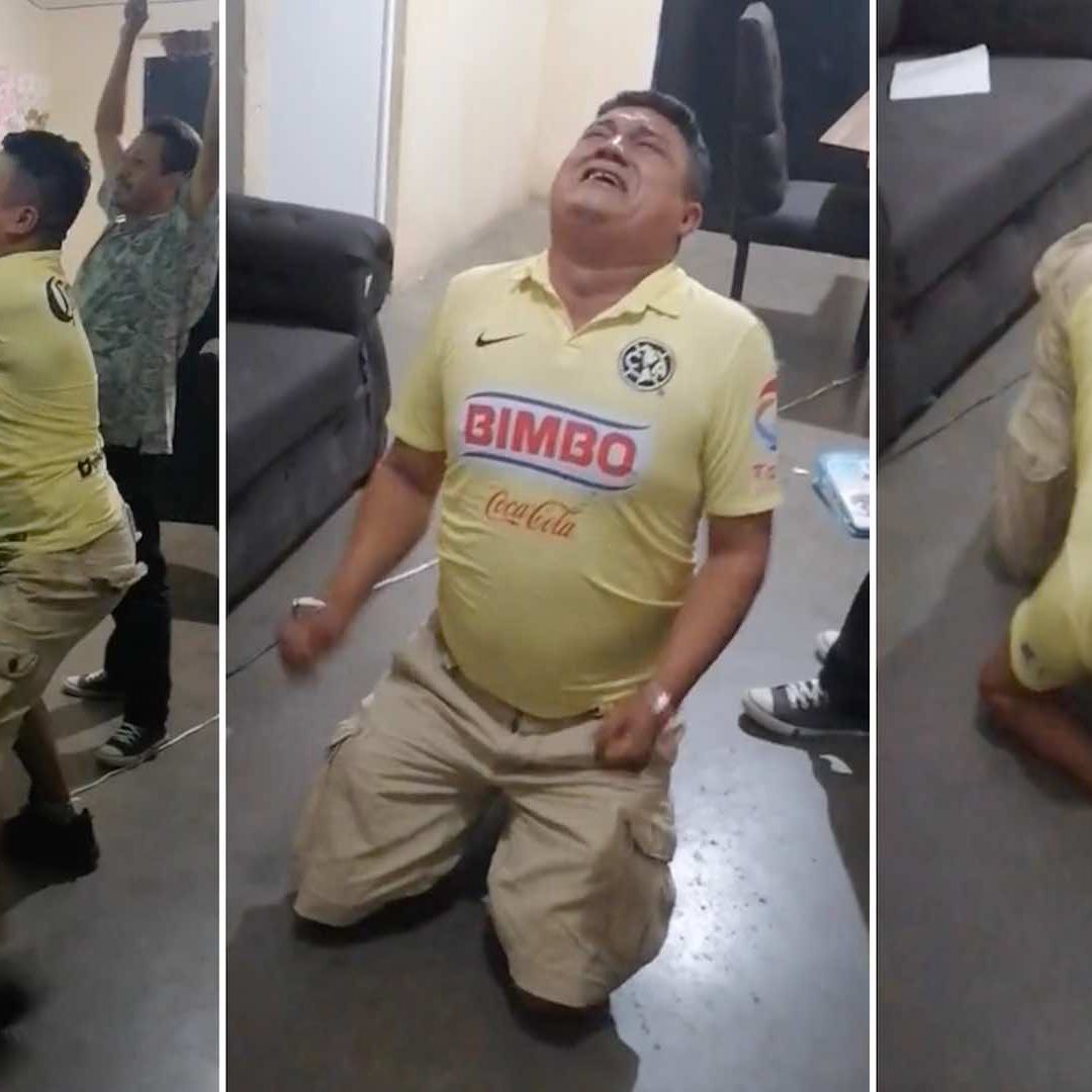 Seguidor del América llora por derrota de las Chivas