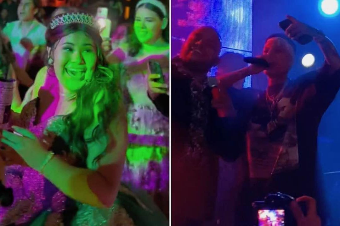 Santa Fe Klan apareció en fiesta de quinceañera y cantó ‘Las mañanitas’