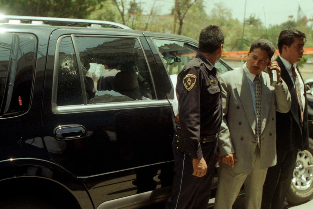 Camioneta en la que viajaba Paco Stanley cuando fue atacado