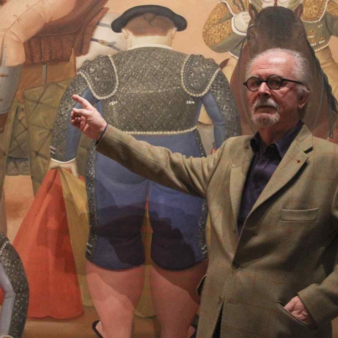 Fernando Botero en presentación de su exposición en CDMX el 27 de marzo de 2012.
