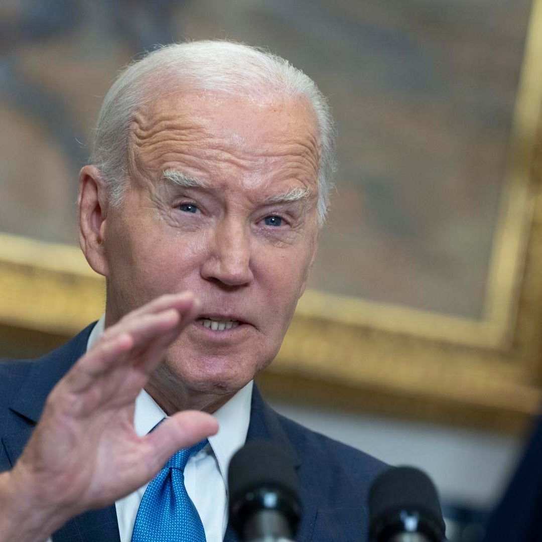 Joe Biden, presidente de Estados Unidos, durante mensaje en la Casa Blanca