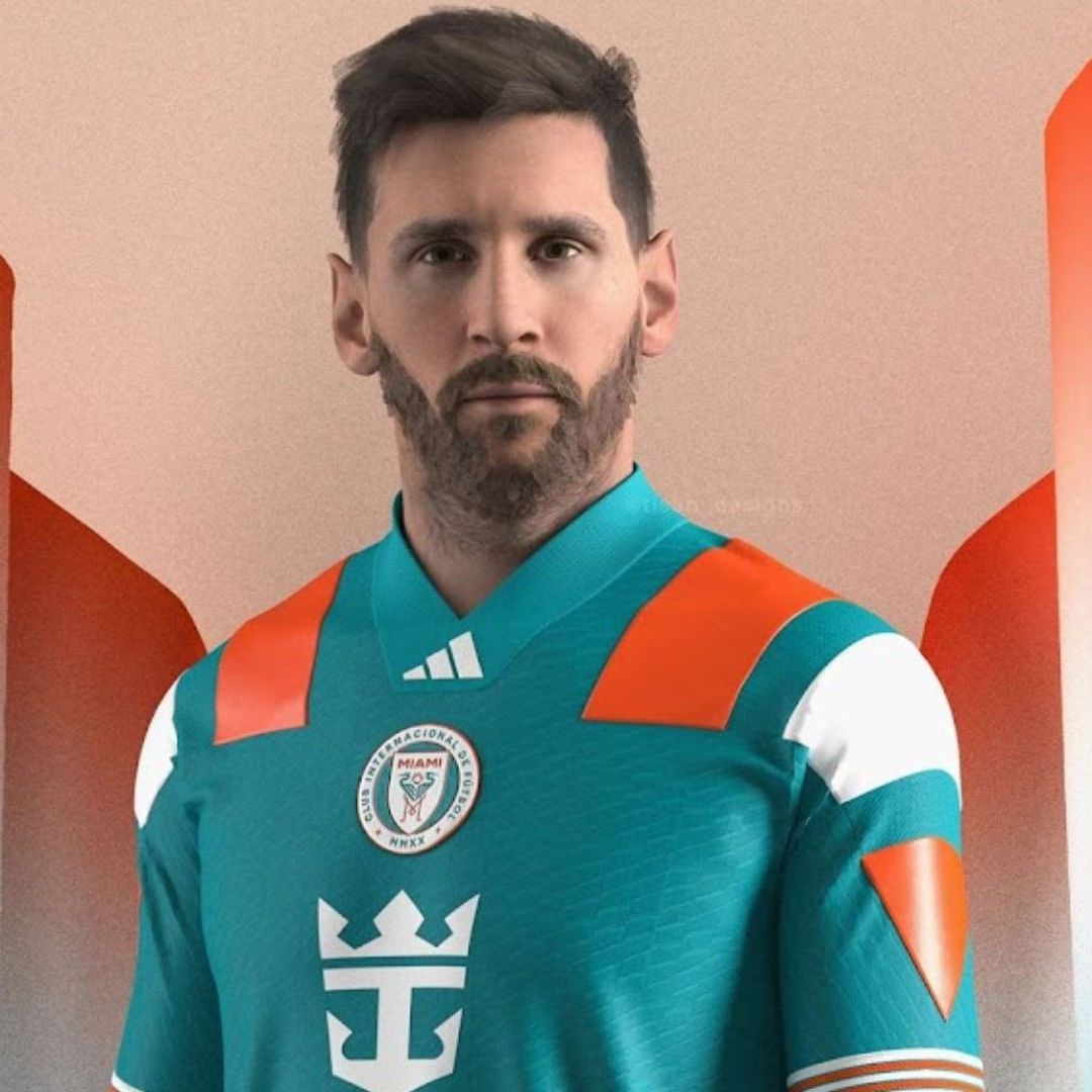 Así se vería Lio Messi con la nueva indumentaria. Foto:  footyheadlines.com