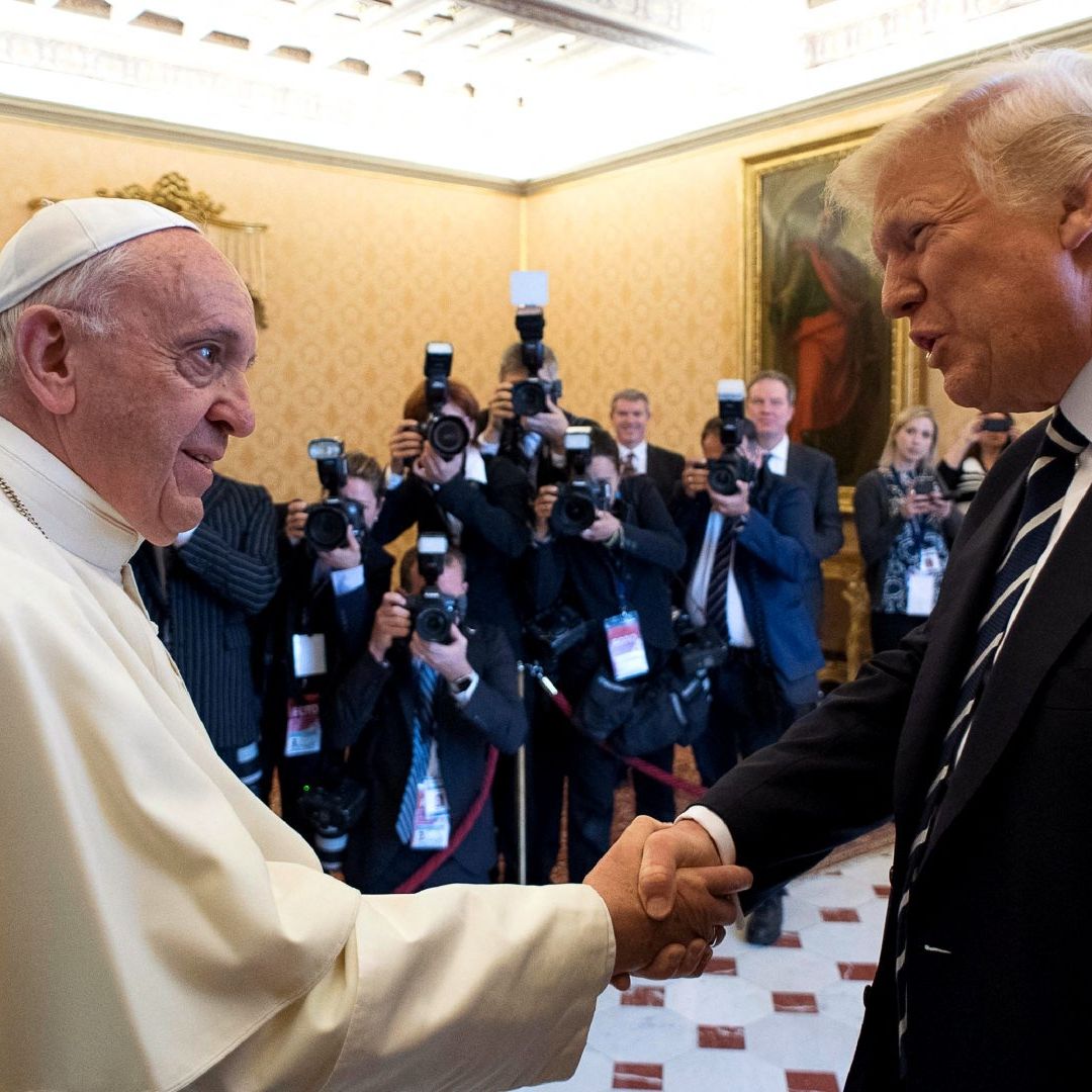 Reunión del papa Francisco con Trump en el Vaticano, el 24 de mayo de 2017