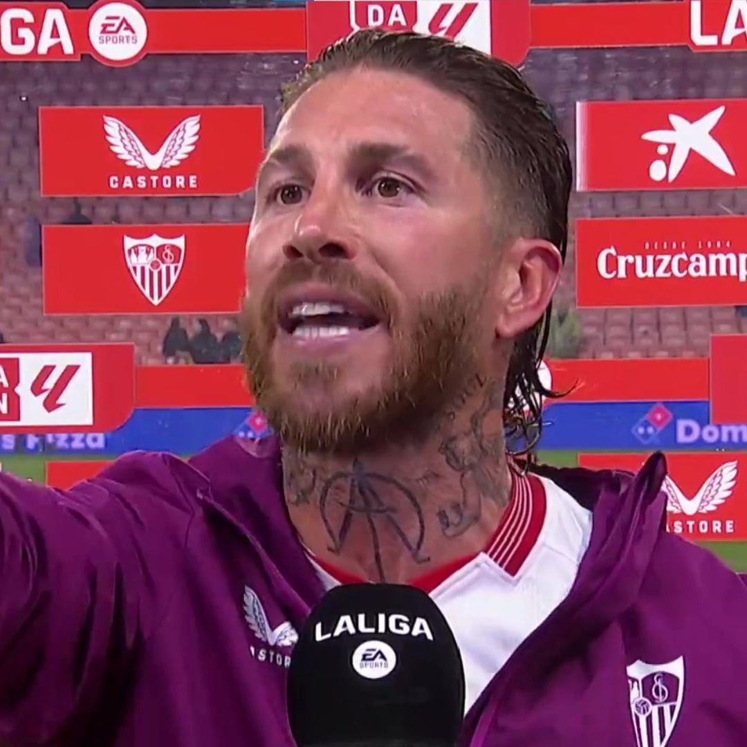 Al final Sergio Ramos dijo que entendía la molestia de la afición del Sevilla. Foto: Twitter: @DAZN_ES