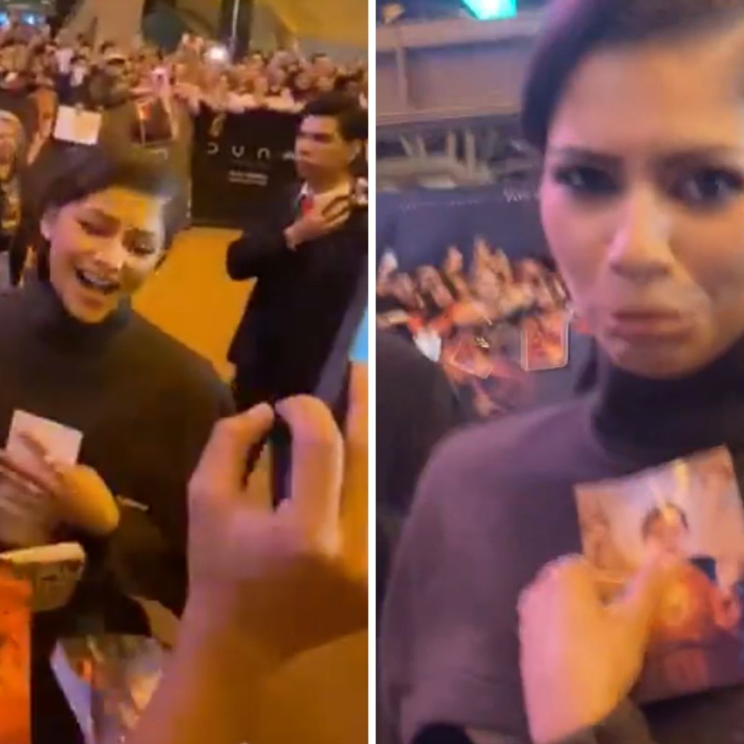 Zendaya recibe estampa de San Tom Holland en CDMX