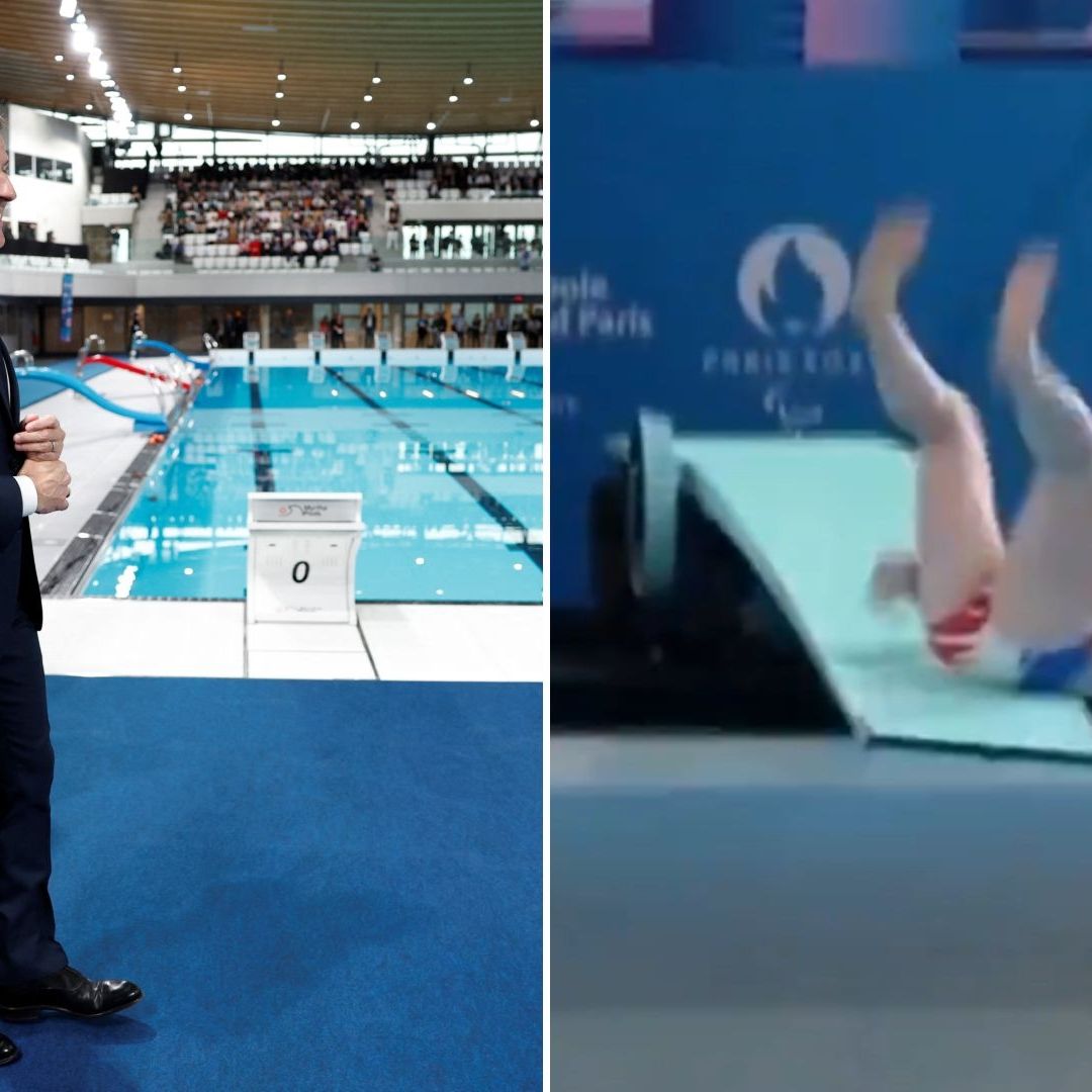 El clavadista Alexis Jandard sufrió una caída mientras realizaba una exhibición en el centro acuático de París 2024
