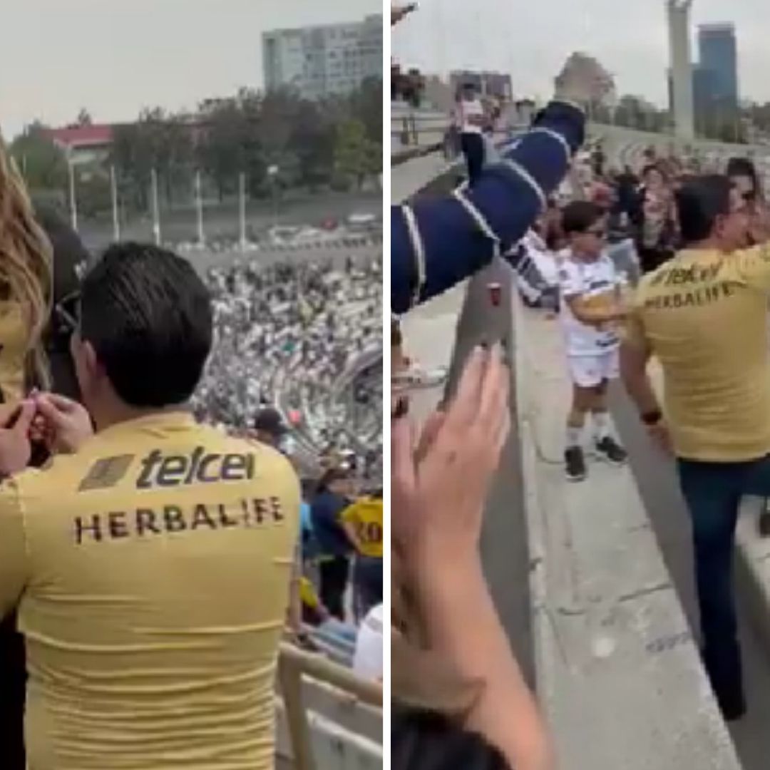 Aficionado pide matrimonio a pareja en estadio de CU
