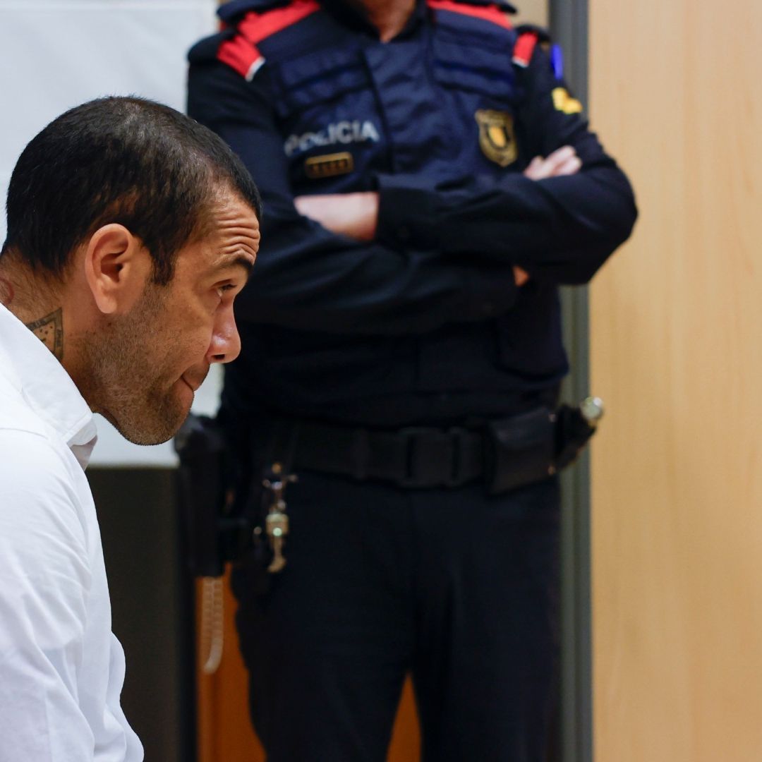 Dani Alves durante juicio en la Audiencia de Barcelona