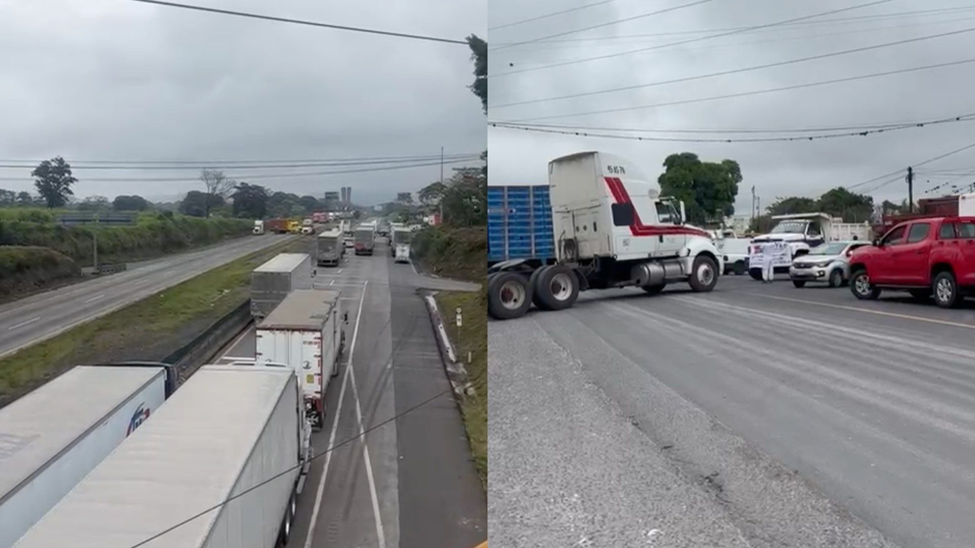 bloqueo carretero en la zona centro de Veracruz