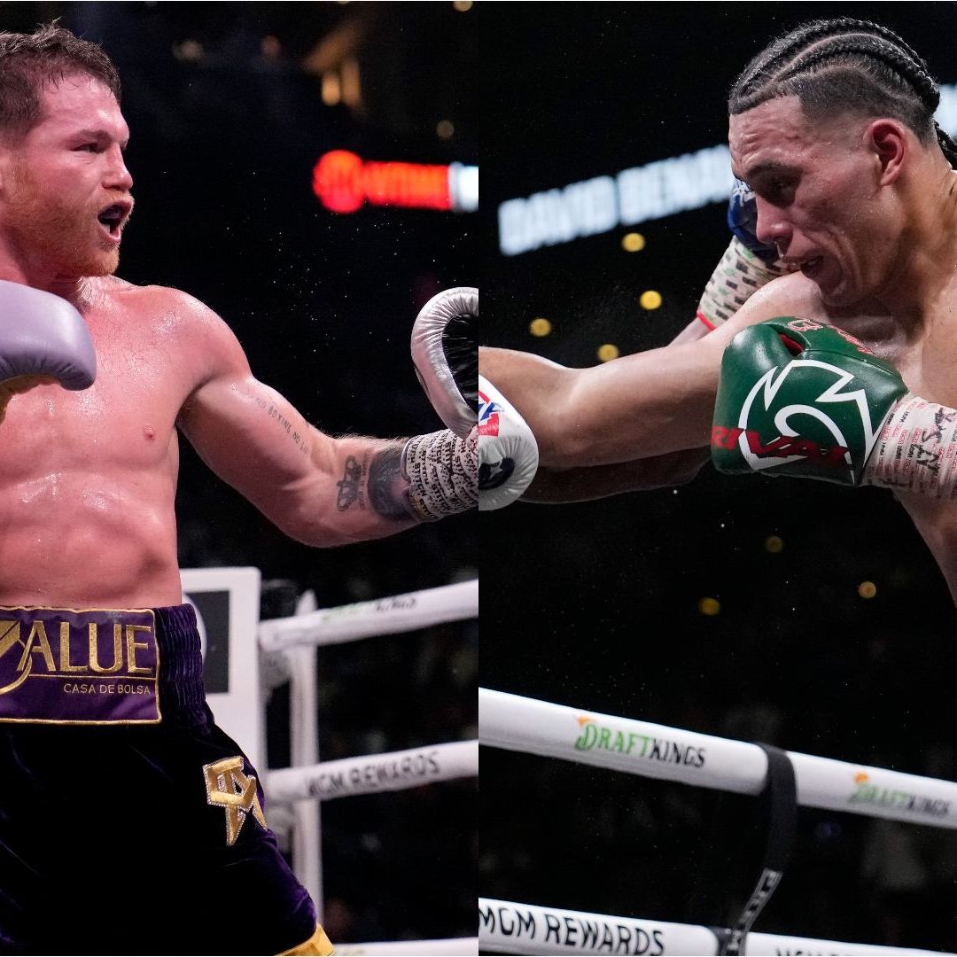 La rivalidad entre Canelo y Benavidez va en aumento. Foto: AP