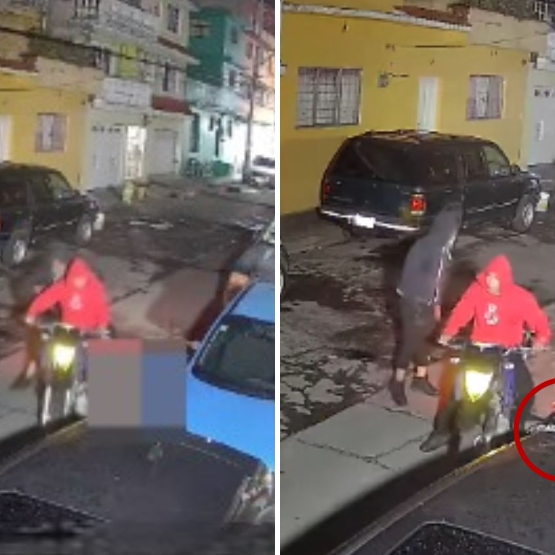 “¡Súbete!”: Captan Momento Exacto en que Sujetos en Moto Abandonan Cuerpo en Naucalpan, Edomex