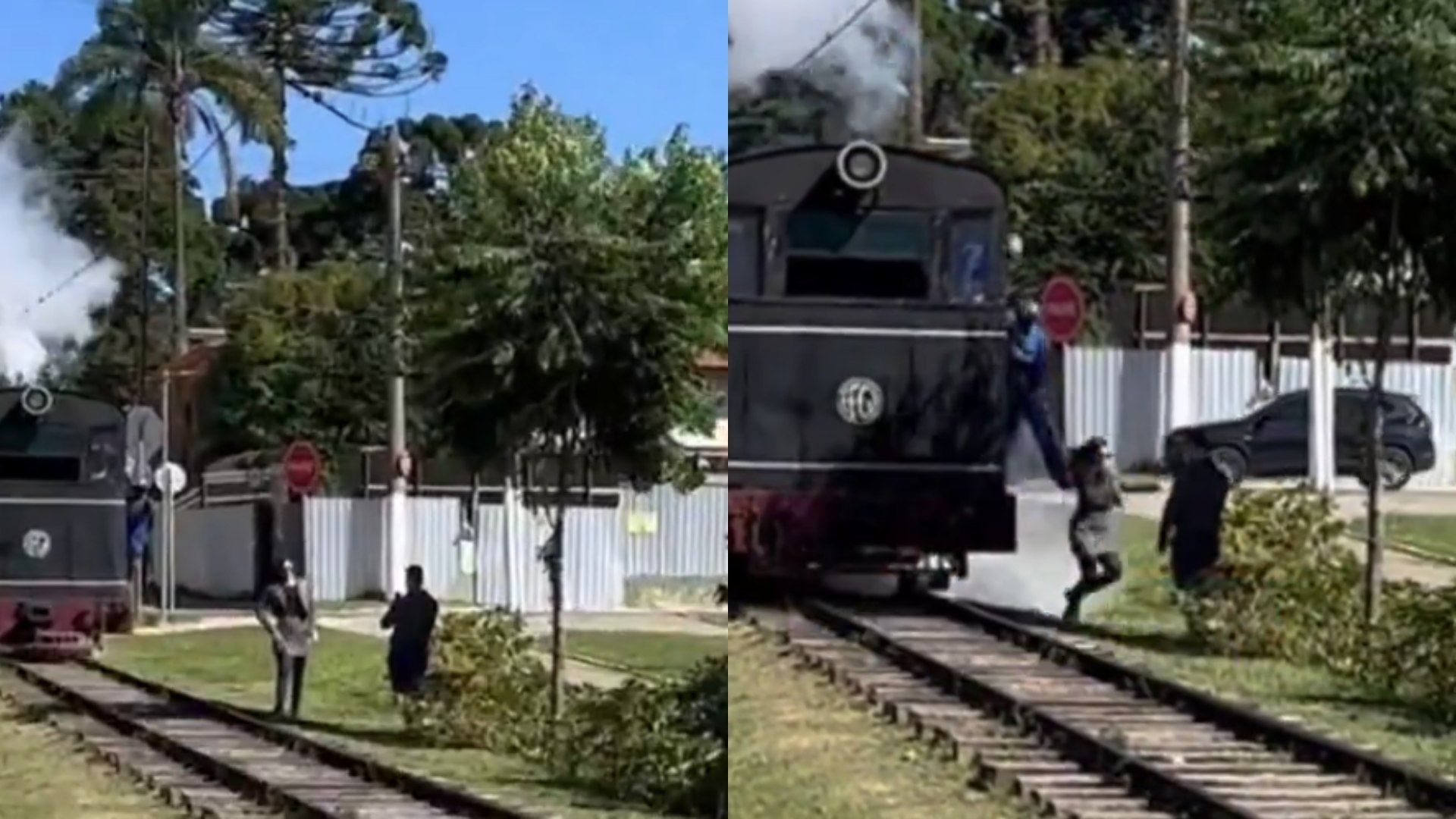 Mujer recibe una patada cuando se tomaba una fotografía cerca de las vías del tren