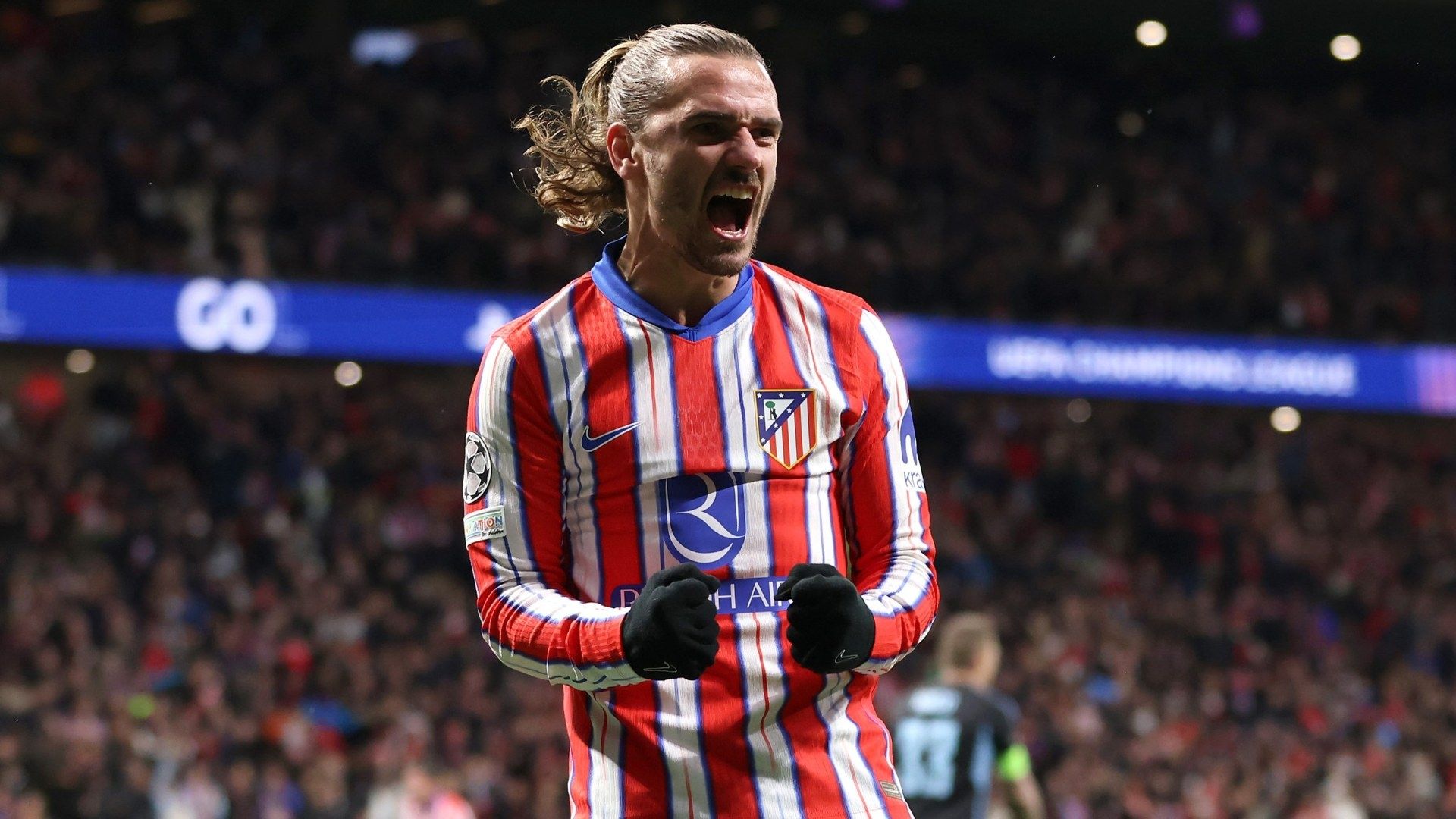 El Atlético de Madrid festejó en su estadio, después de vencer al Slovan Bratislava.