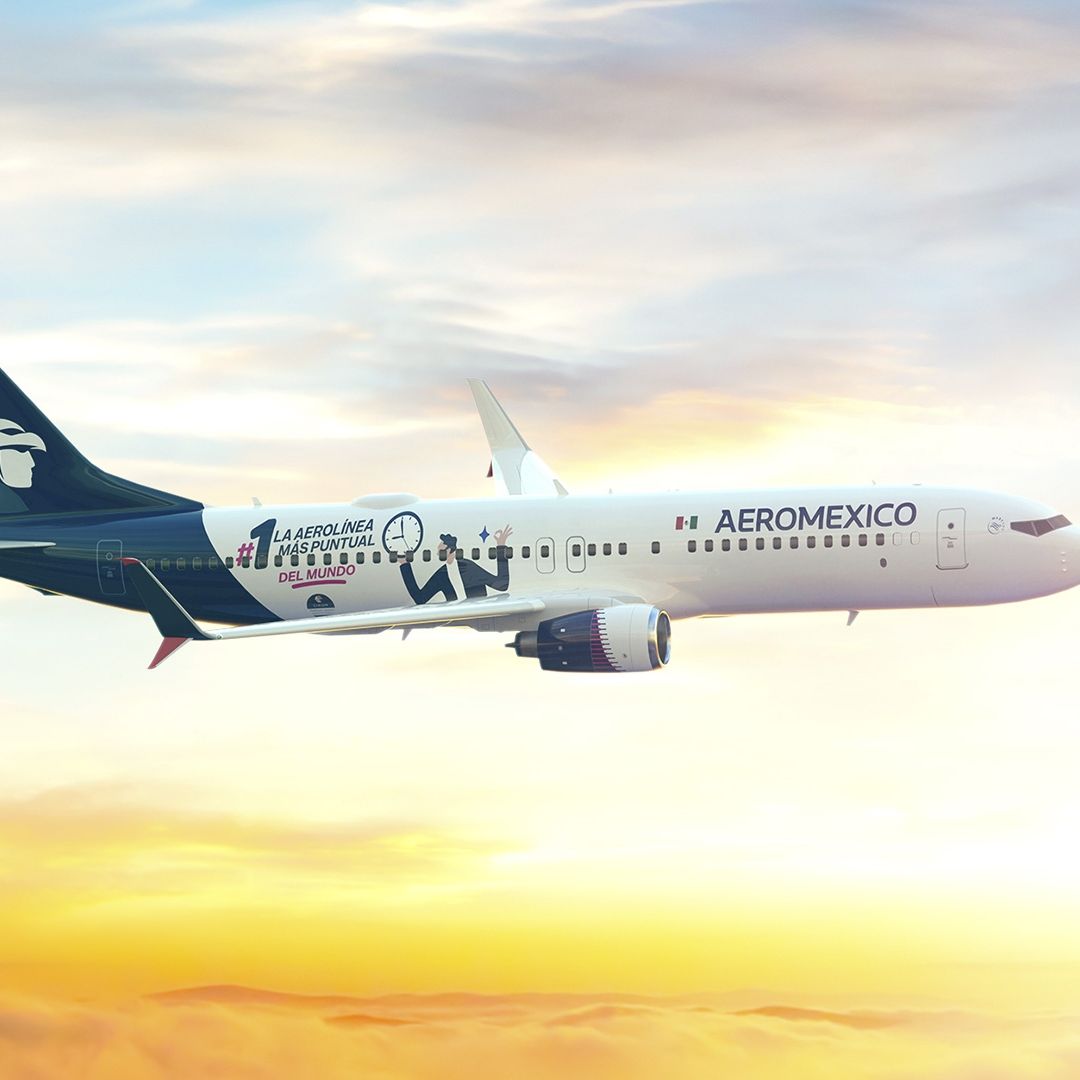 Aeroméxico fue condecorada como la aerolínea más puntual del 2024 por Cirium.
