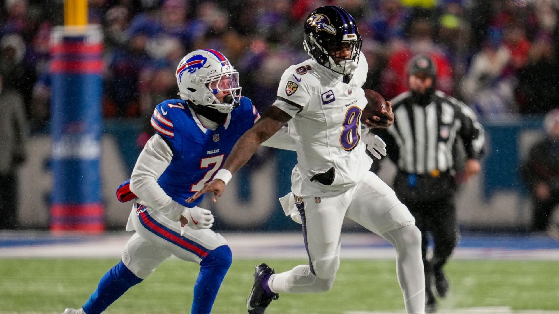 En la Conferencia Americana (AFC), los Buffalo Bills lograron una victoria ajustada por 27-25 sobre los Baltimore Ravens.