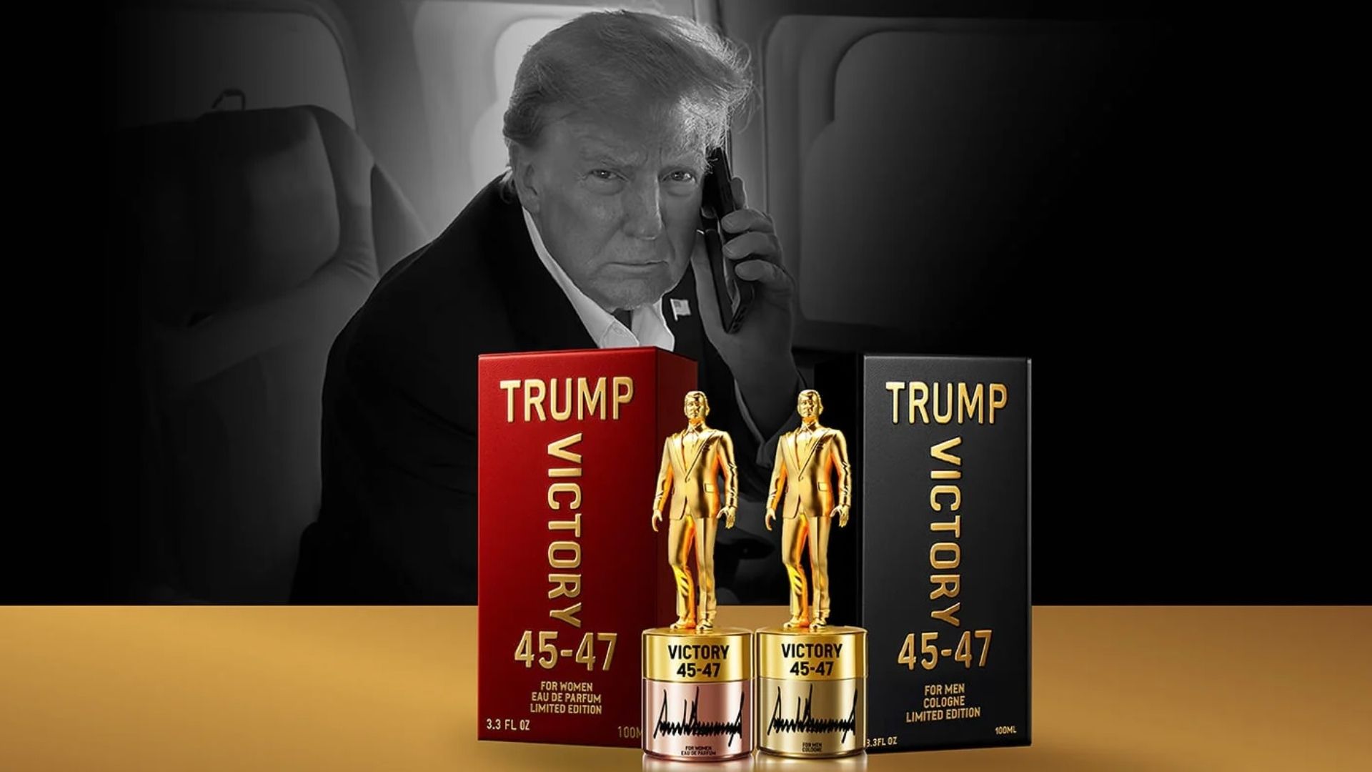 Trump vende fragancias con su icónica imagen con el puño en alto. Foto:  trumpfragances