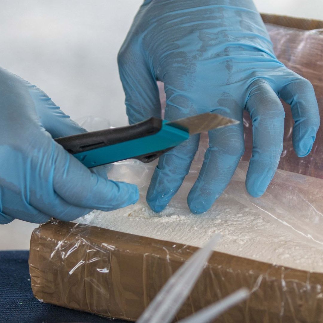 Paquete de cocaína decomisado en México