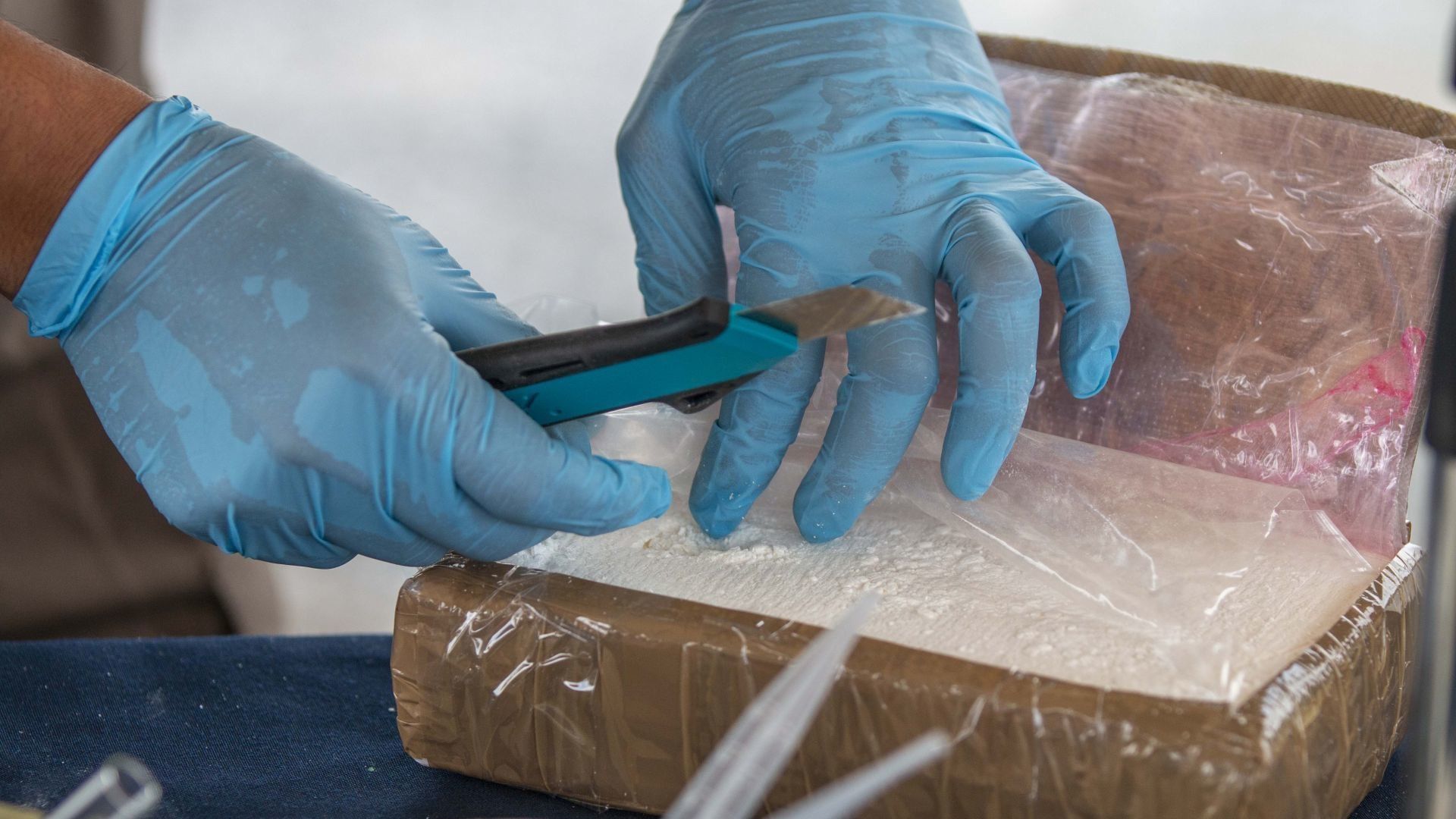 Paquete de cocaína decomisado en México