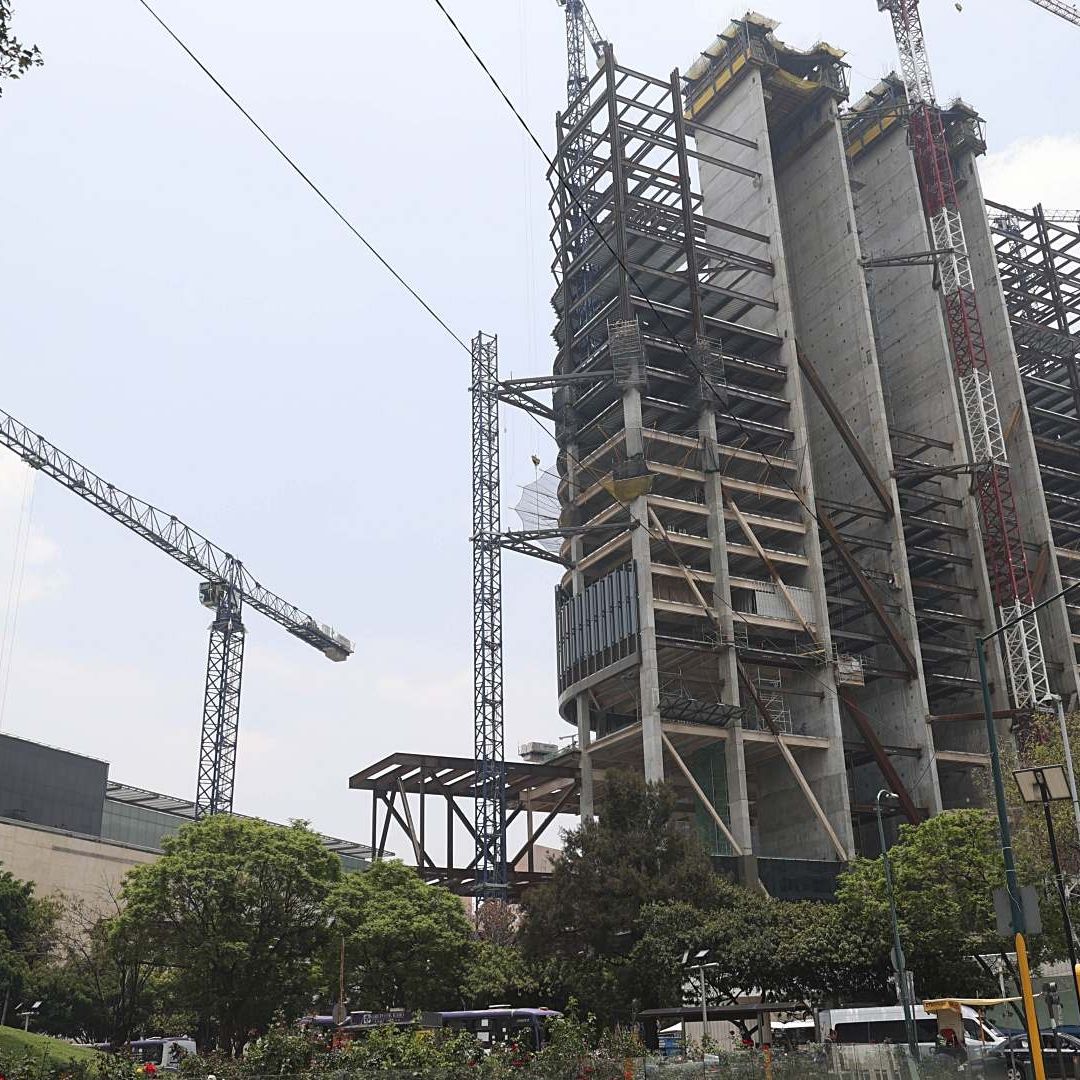 Construcción en zona de Polanco, Ciudad de México