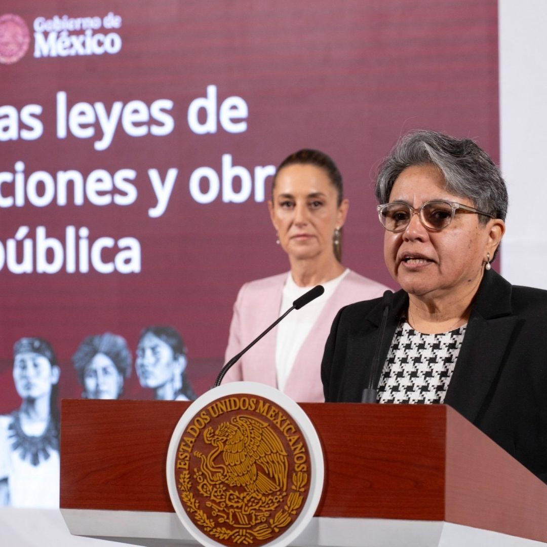 Raquel Buenrostro, secretaria Anticorrupción y Buen Gobierno, en la conferencia mañanera