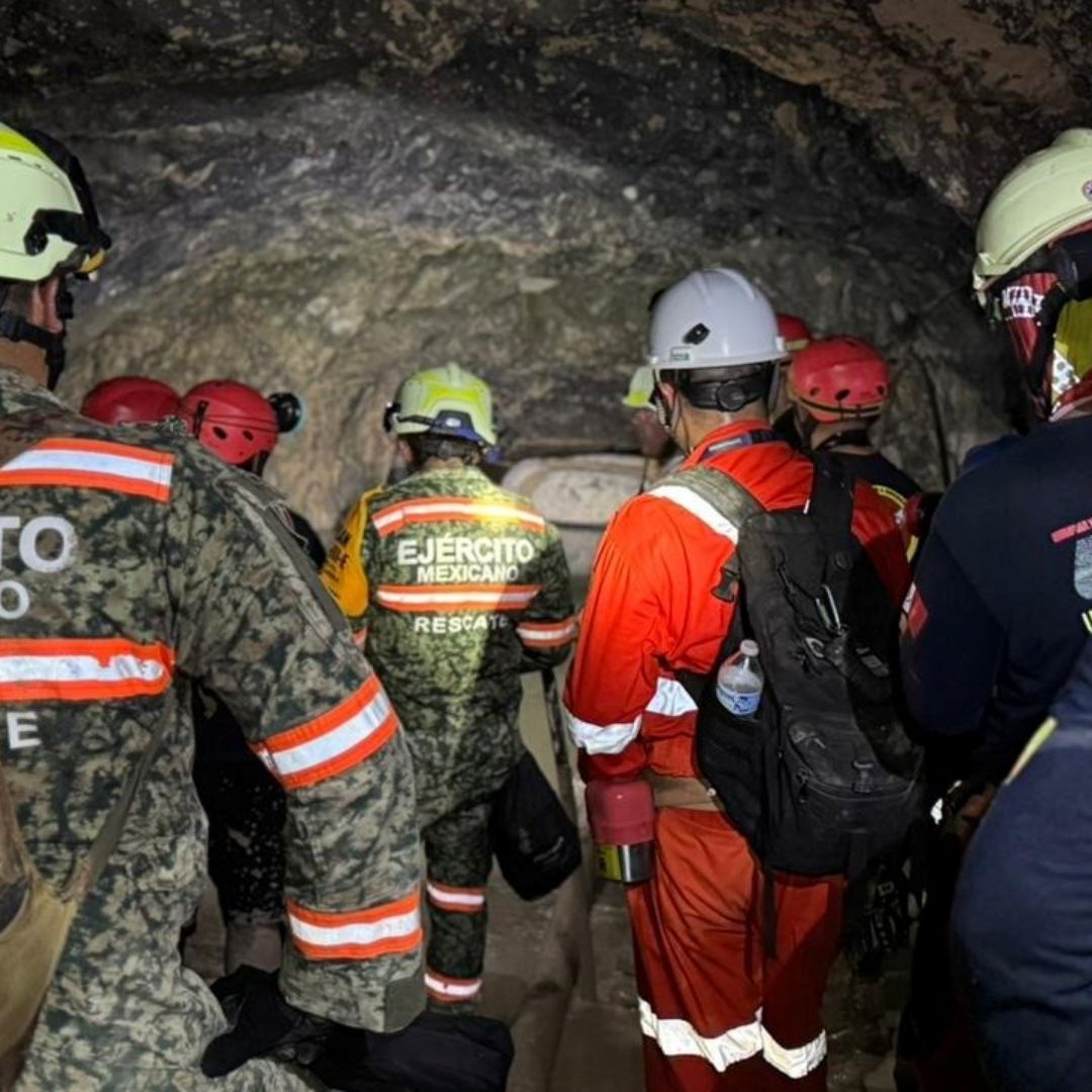 Trabajos de rescate en la mina Santa Fe.