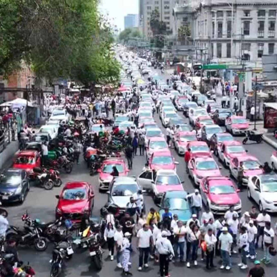 Protesta de taxistas en la CDMX