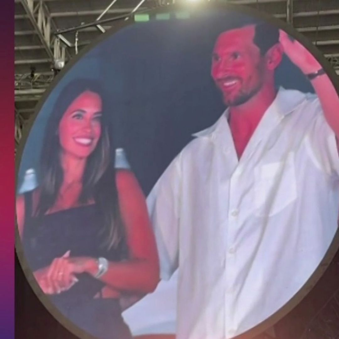 Messi y su esposa Antonela en la kiss cam de Coldplay