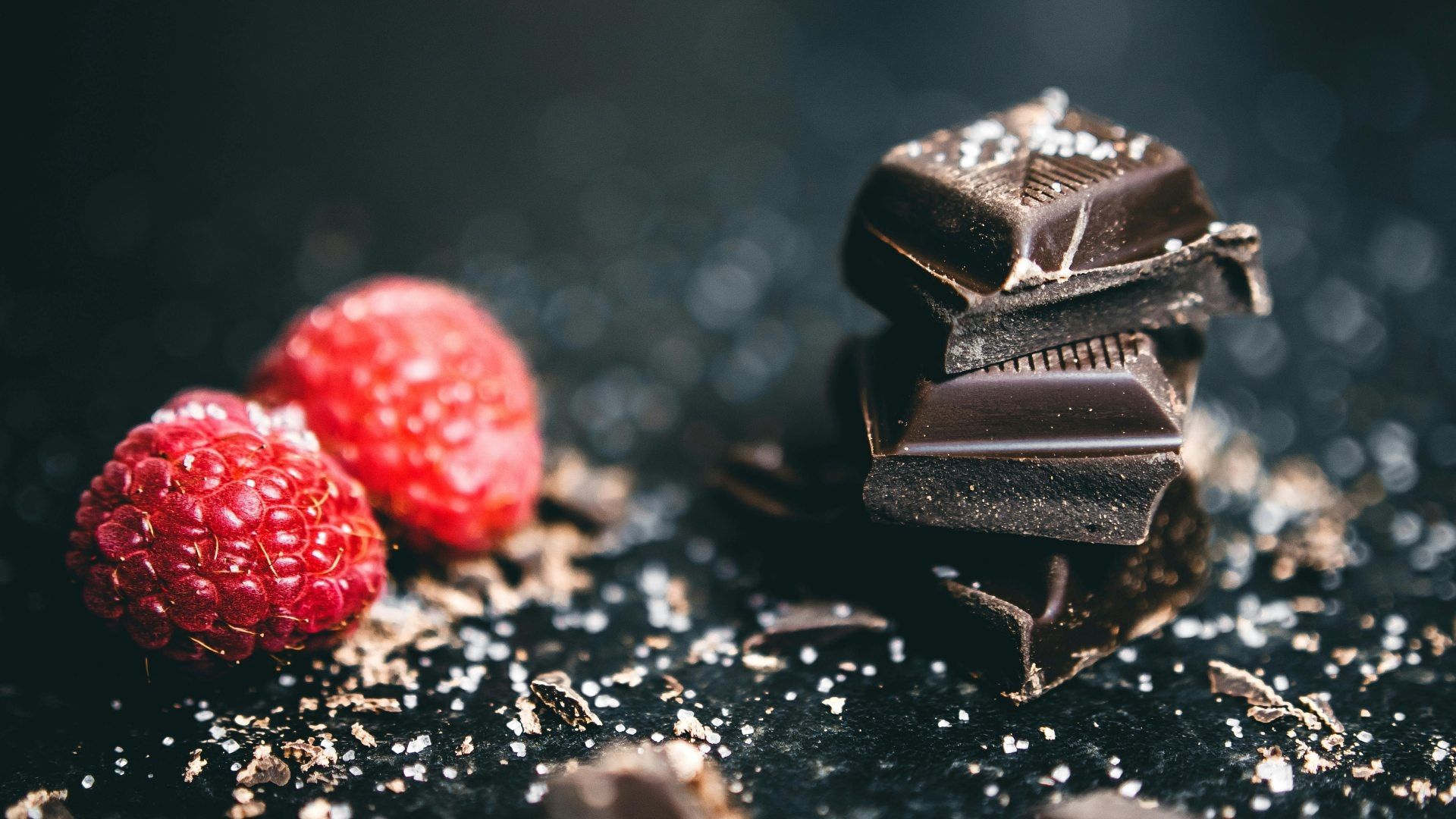 Chocolate con cocoa con zarzamoras