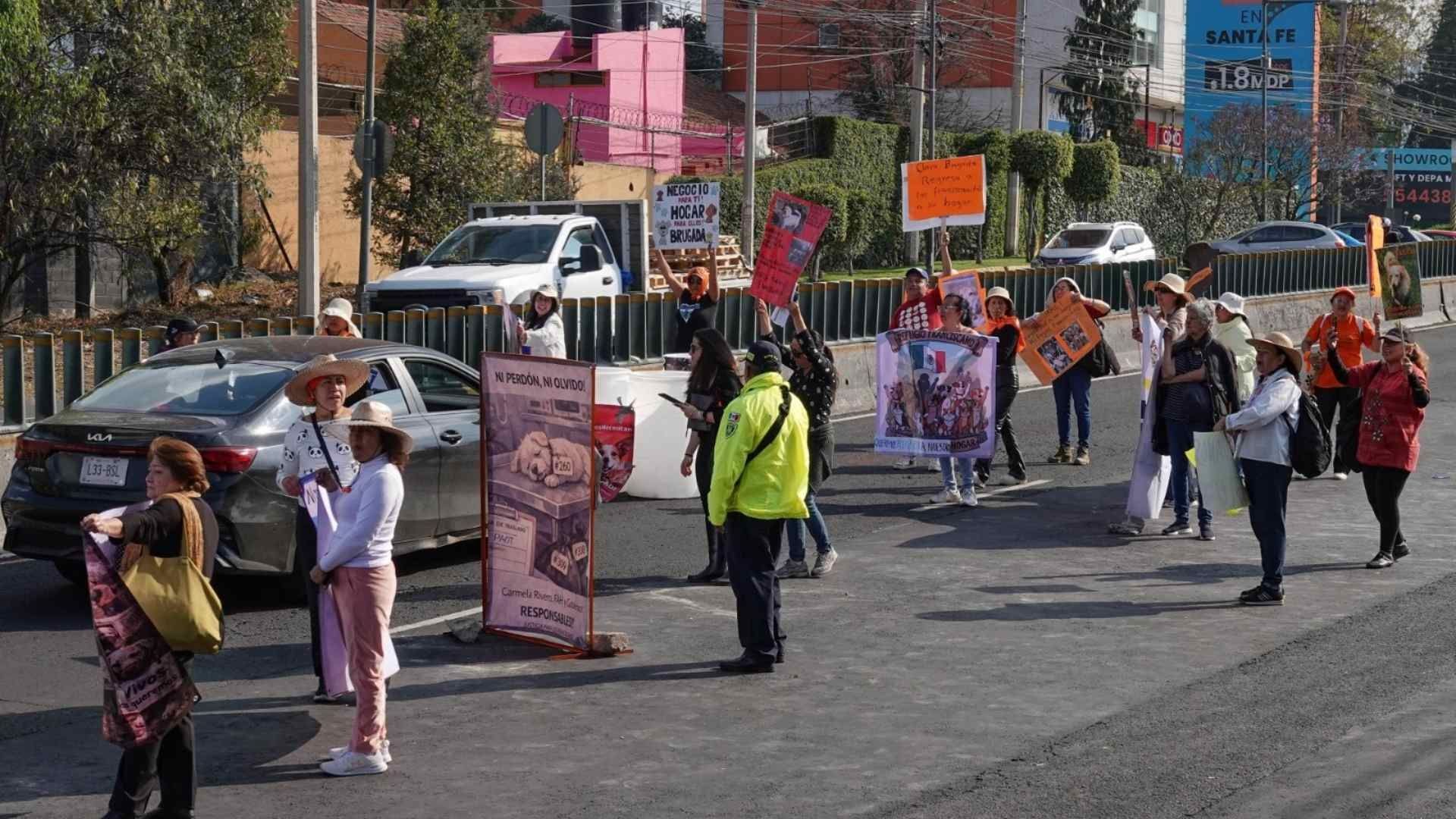 Bloqueo en CDMX por Animales del Refugio Franciscano: