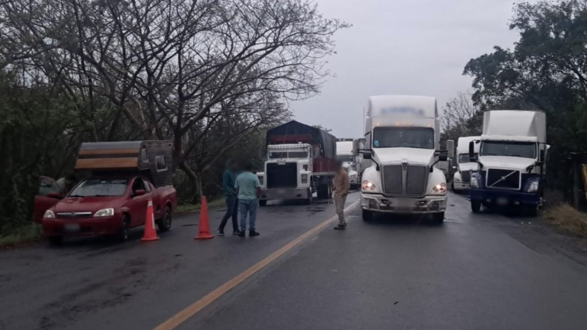 Bloqueo en carretera de Veracruz