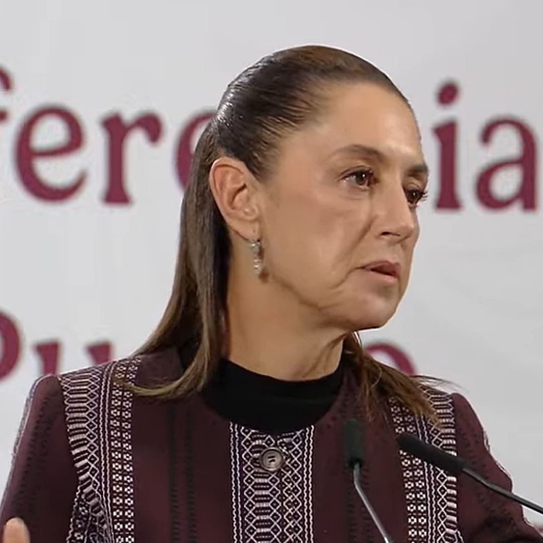 Claudia Sheinbaum durante conferencia de prensa en Palacio Nacional. Foto: YouTube @ClaudiaSheinbaumP