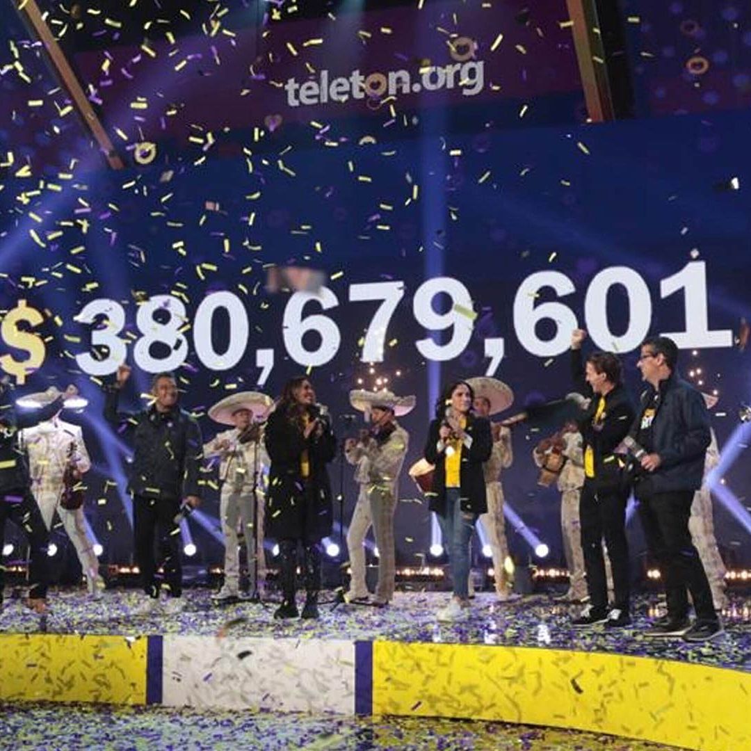 Imagen del Teletón 2020, cuando llegó se lograron más de 380 millones de pesos.