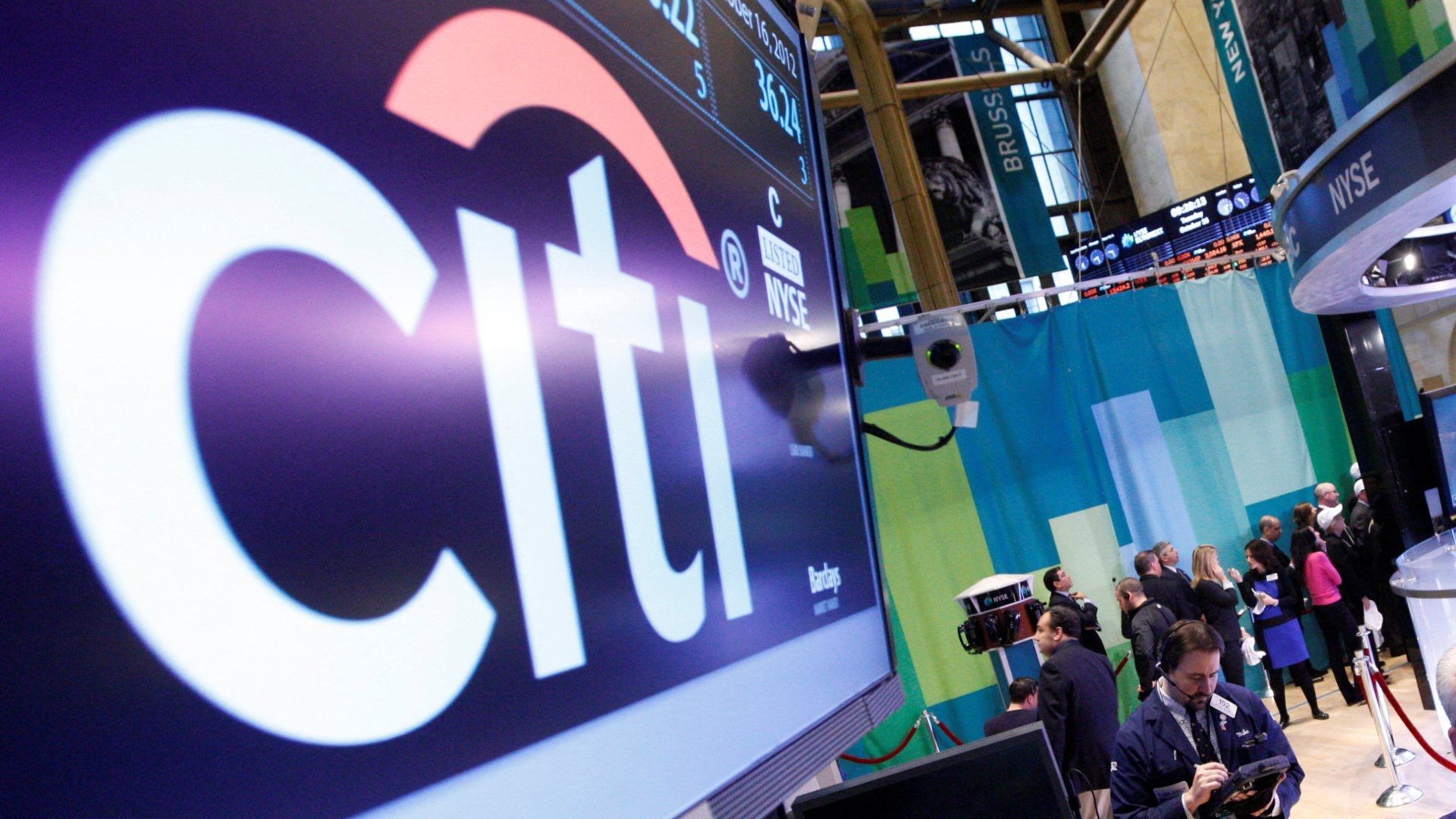 Imagen de citi en una pantalla