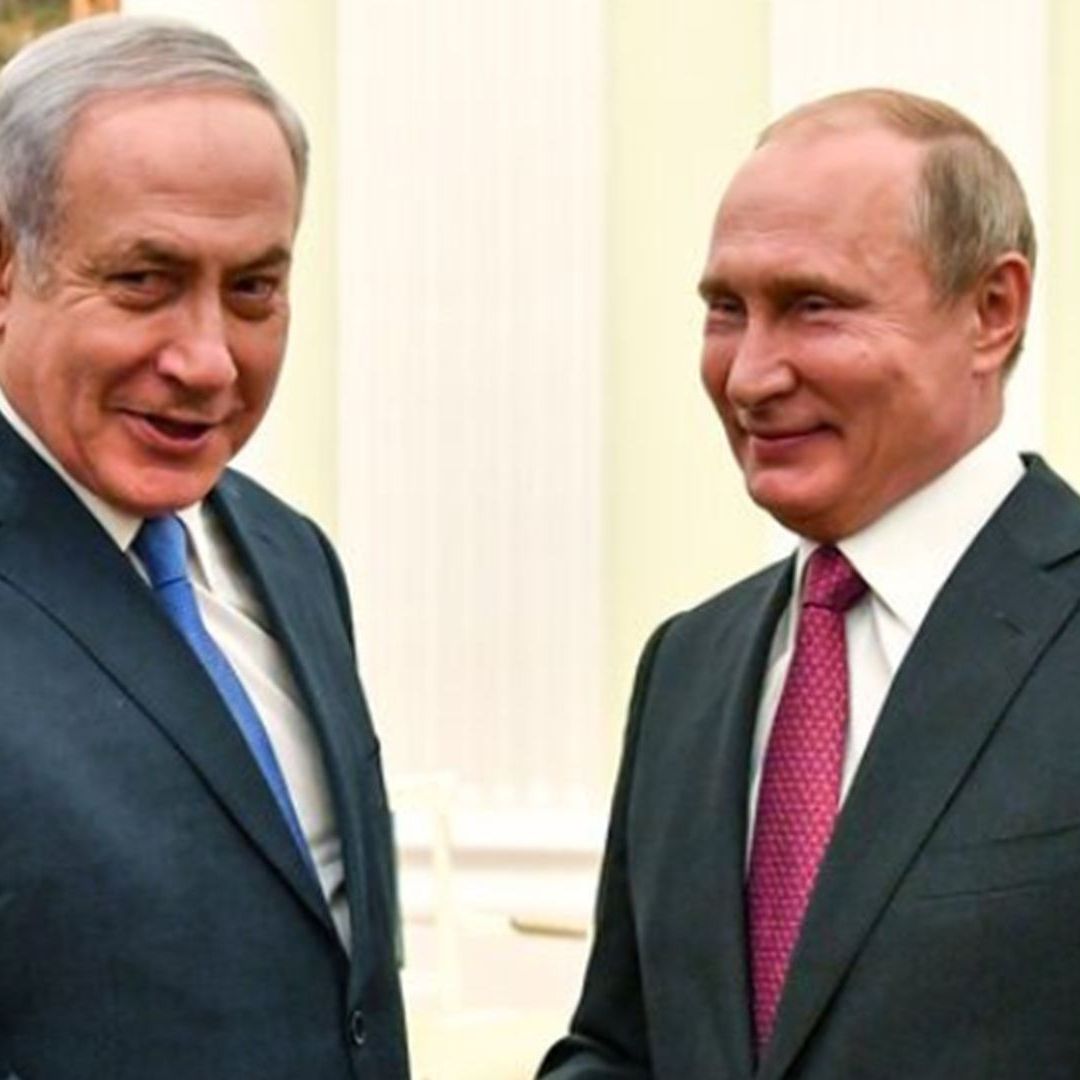 El primer ministro israelí Benjamín Netanyahu y el presidente ruso Vladimir Putin.