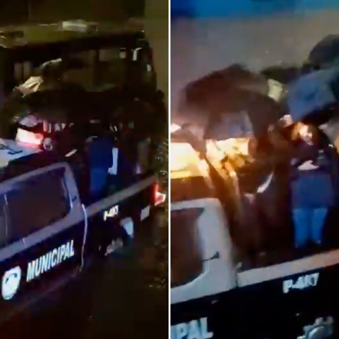 Lluvia en Puebla Deja a Diez Pasajeros Atrapados en Inundación; Patrulla los Rescata