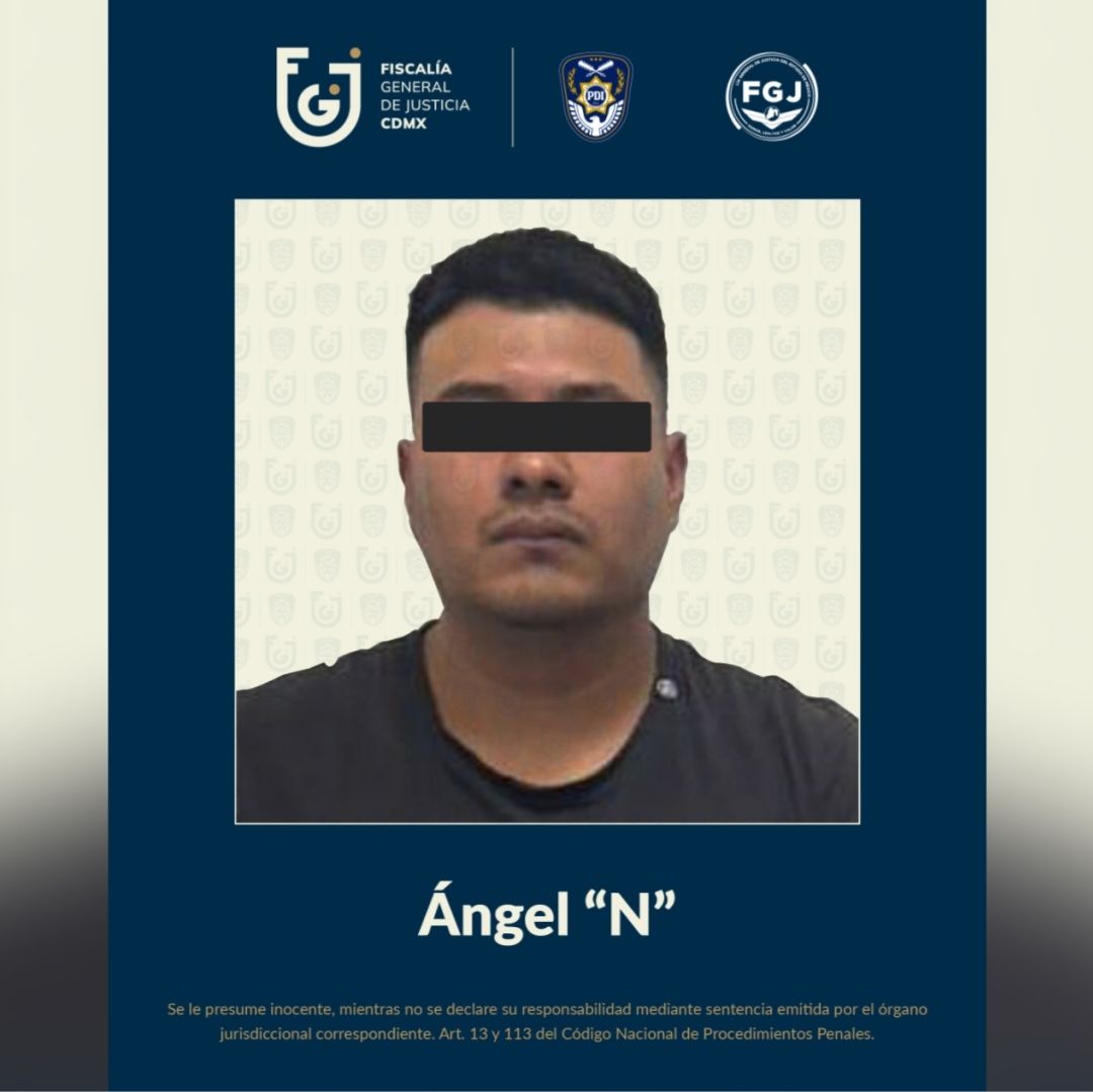 Ángel ’N’ fue detenido en Tecámac, Estado de México. Foto: Fiscalía CDMX